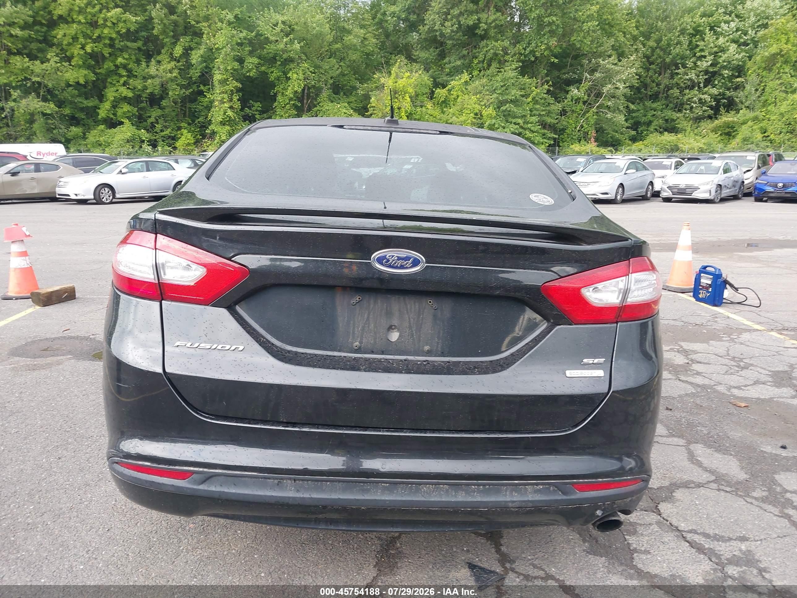 2014 Ford Fusion Se Black vin: 3FA6P0HD2ER100949