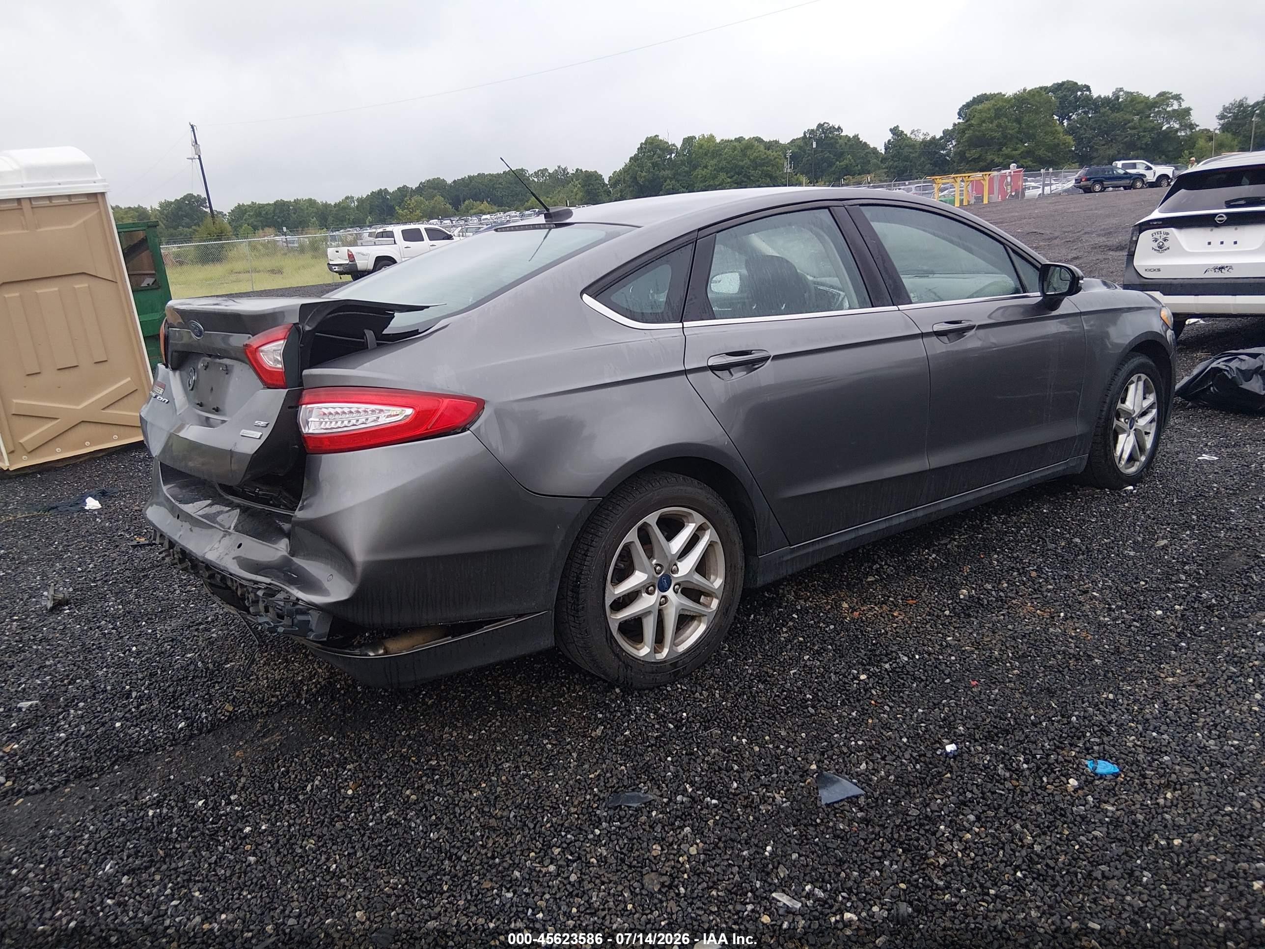 2014 Ford Fusion Se Gray vin: 3FA6P0HD2ER114852