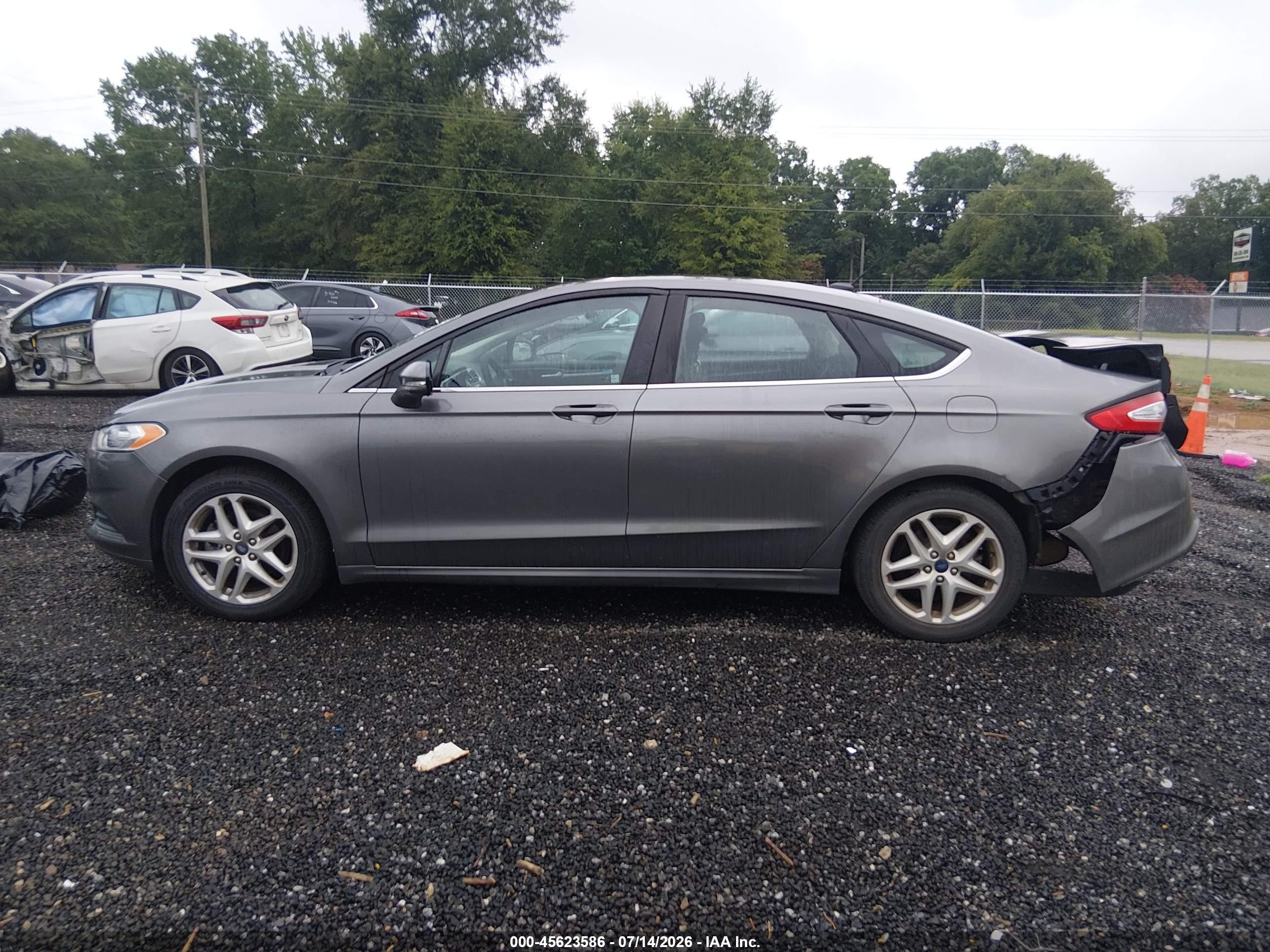 2014 Ford Fusion Se Gray vin: 3FA6P0HD2ER114852