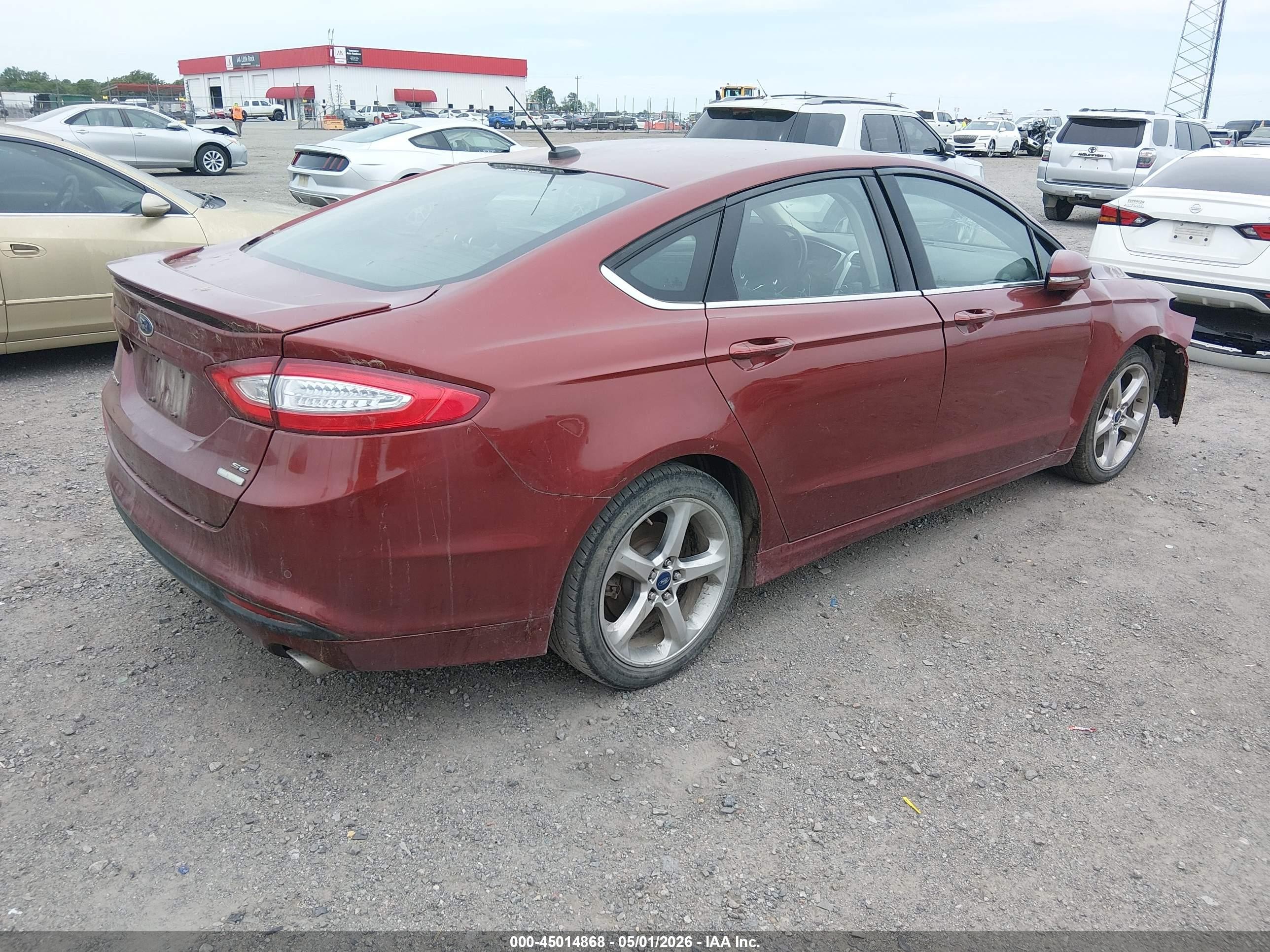 2014 Ford Fusion Se Burgundy vin: 3FA6P0HD2ER115290