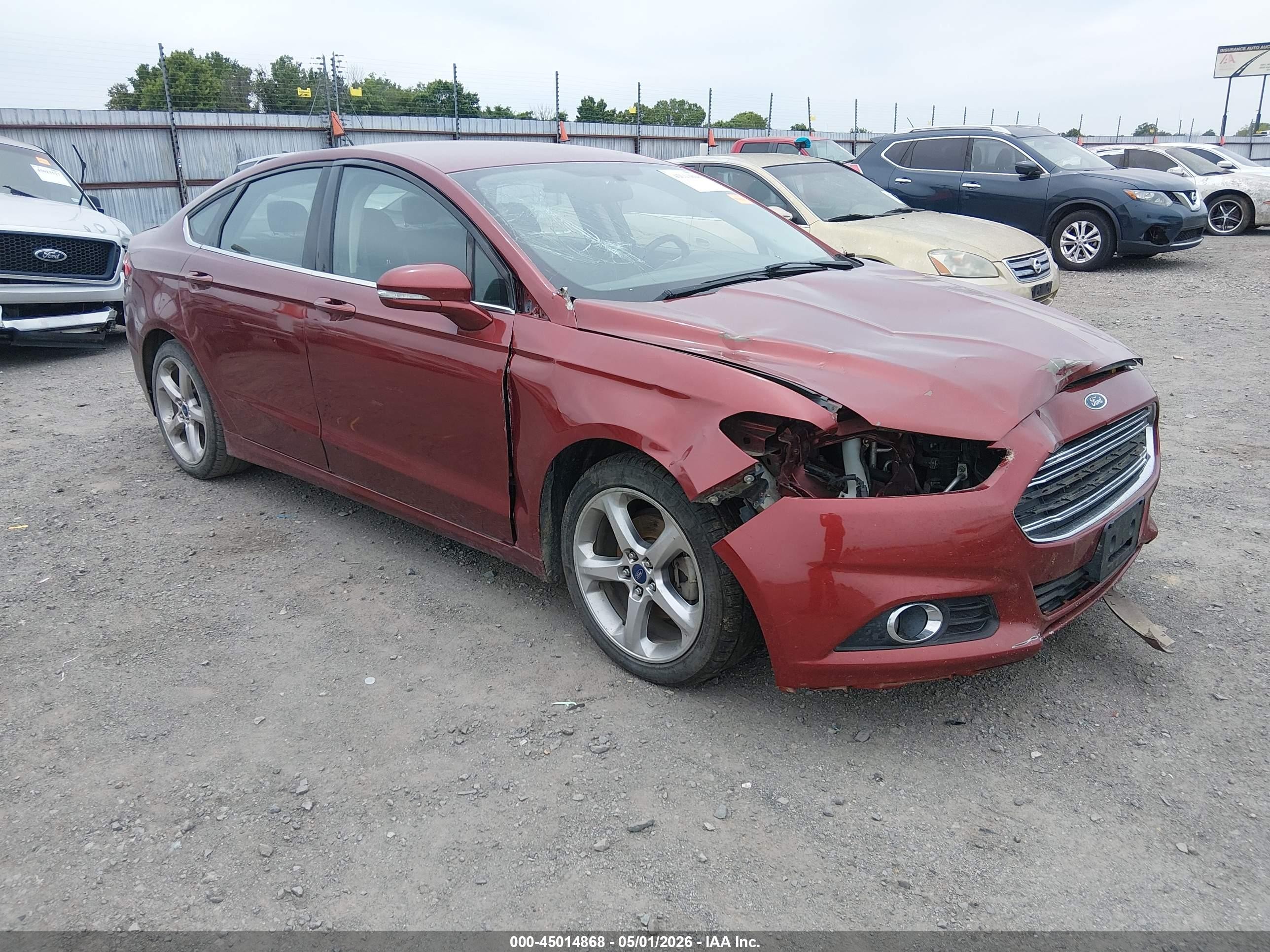 2014 Ford Fusion Se Burgundy vin: 3FA6P0HD2ER115290