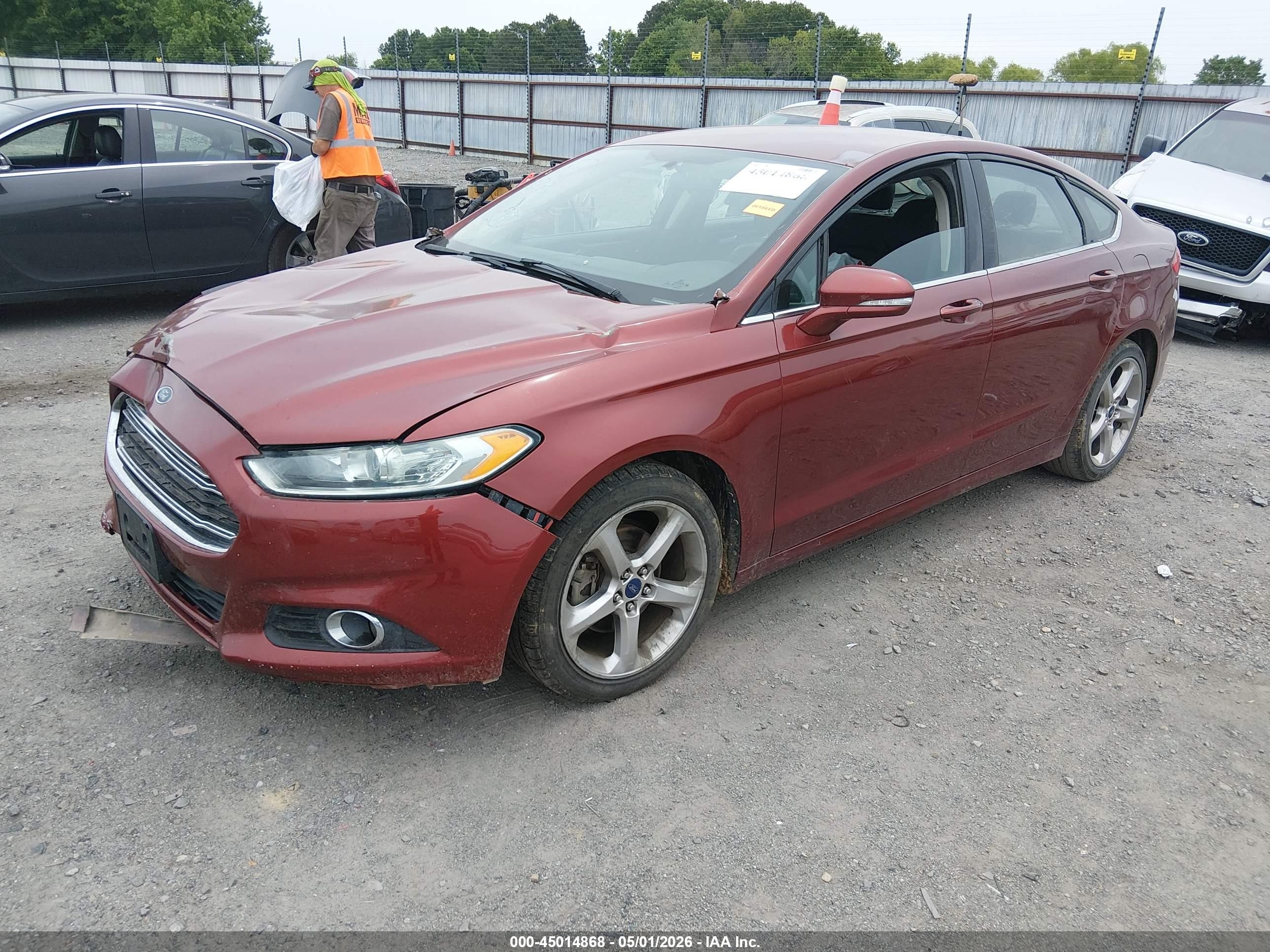2014 Ford Fusion Se Burgundy vin: 3FA6P0HD2ER115290