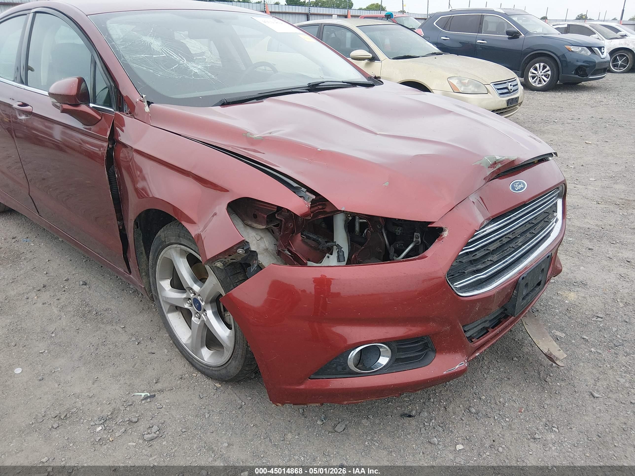 2014 Ford Fusion Se Burgundy vin: 3FA6P0HD2ER115290