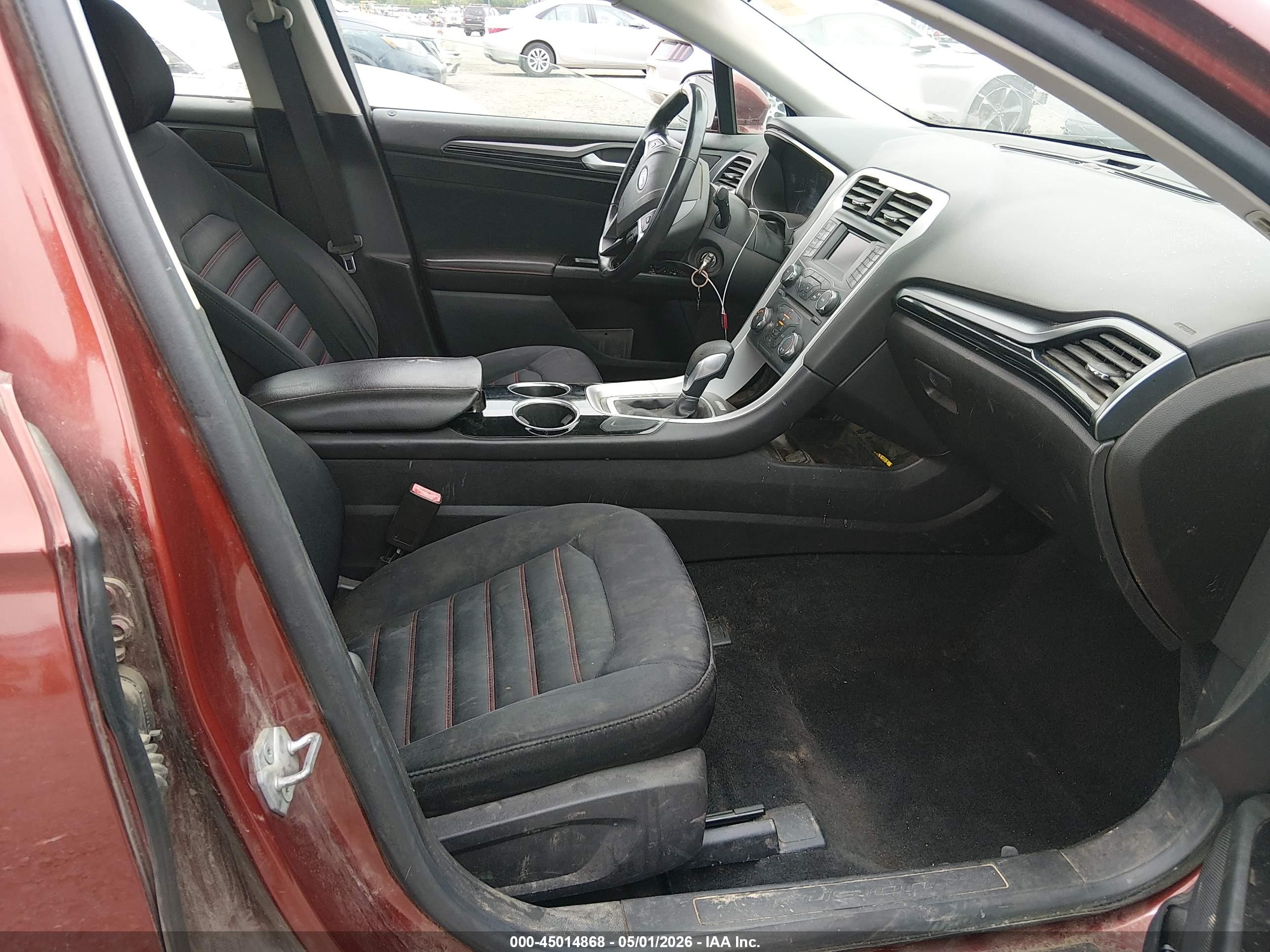 2014 Ford Fusion Se Burgundy vin: 3FA6P0HD2ER115290