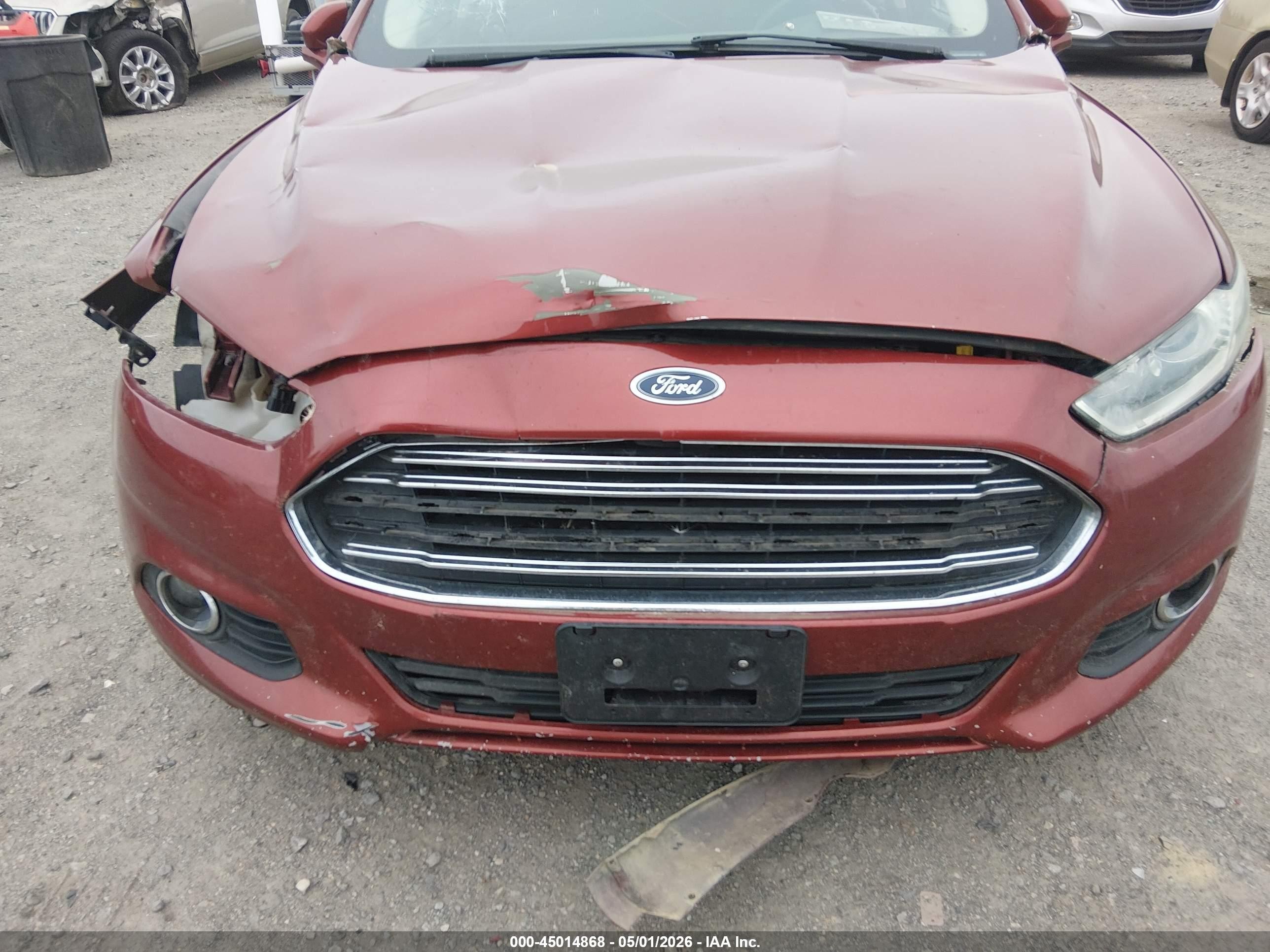 2014 Ford Fusion Se Burgundy vin: 3FA6P0HD2ER115290