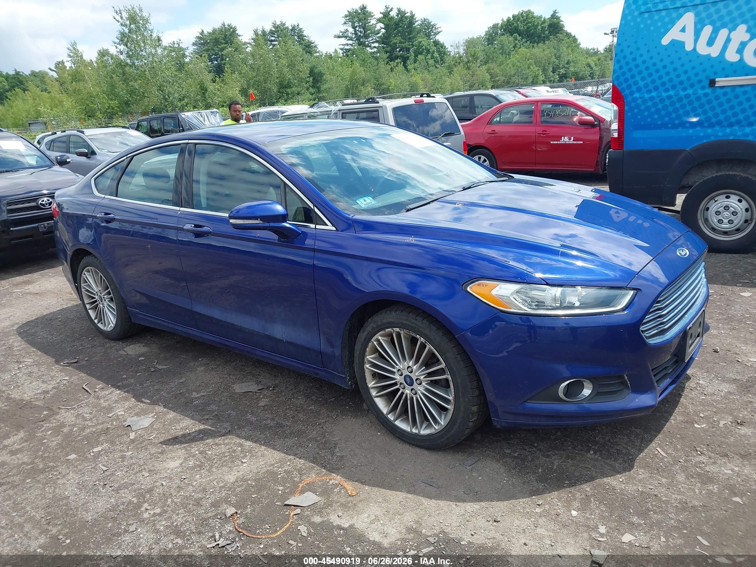 2014 Ford Fusion Se Blue vin: 3FA6P0HD2ER139573