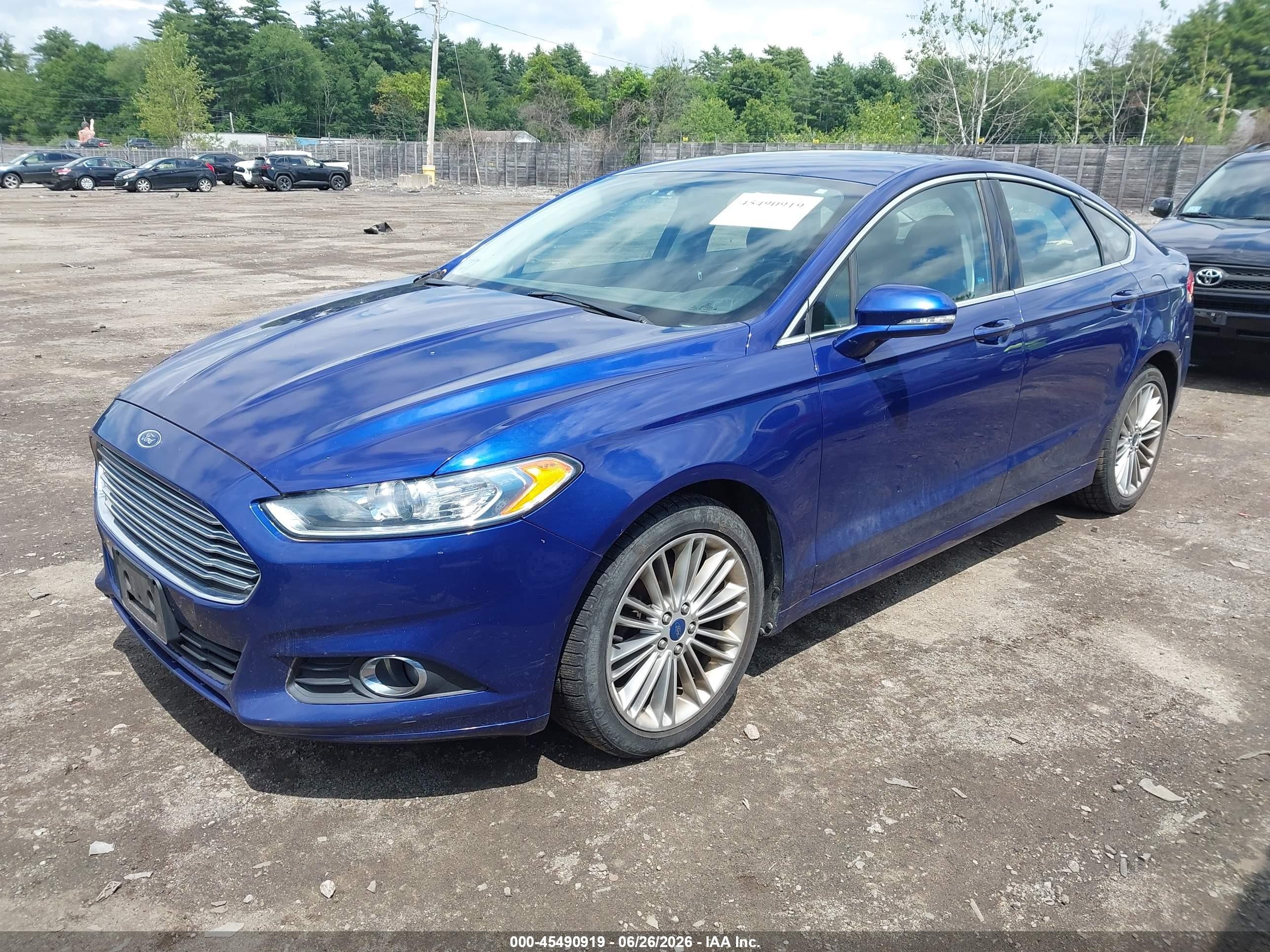 2014 Ford Fusion Se Blue vin: 3FA6P0HD2ER139573