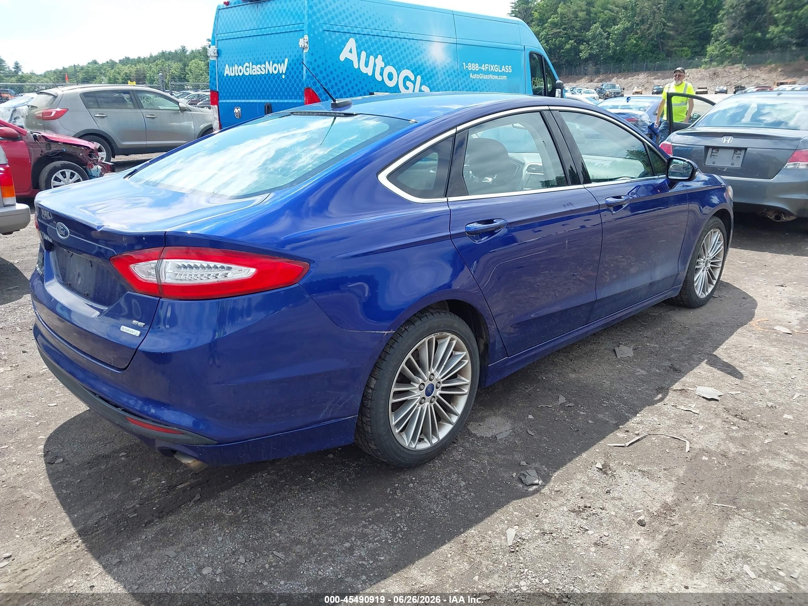 2014 Ford Fusion Se Blue vin: 3FA6P0HD2ER139573