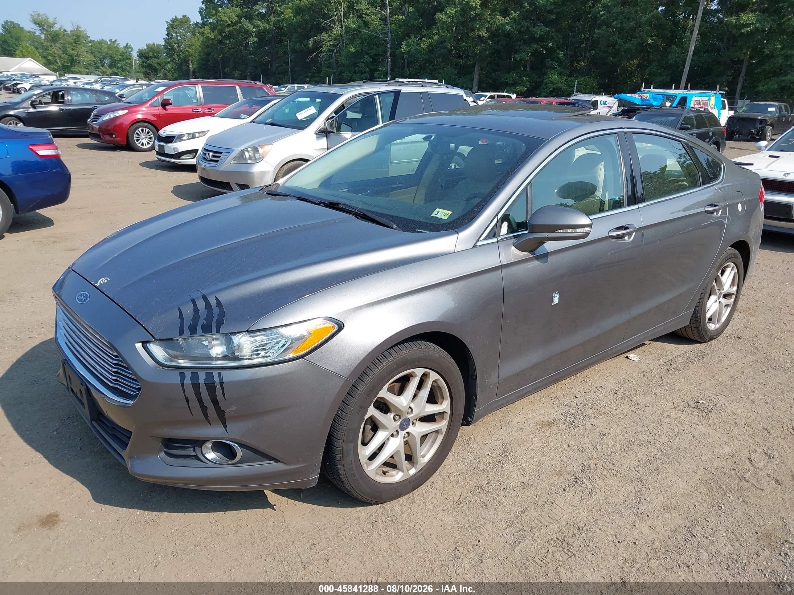 2014 Ford Fusion Se Gray vin: 3FA6P0HD2ER167986