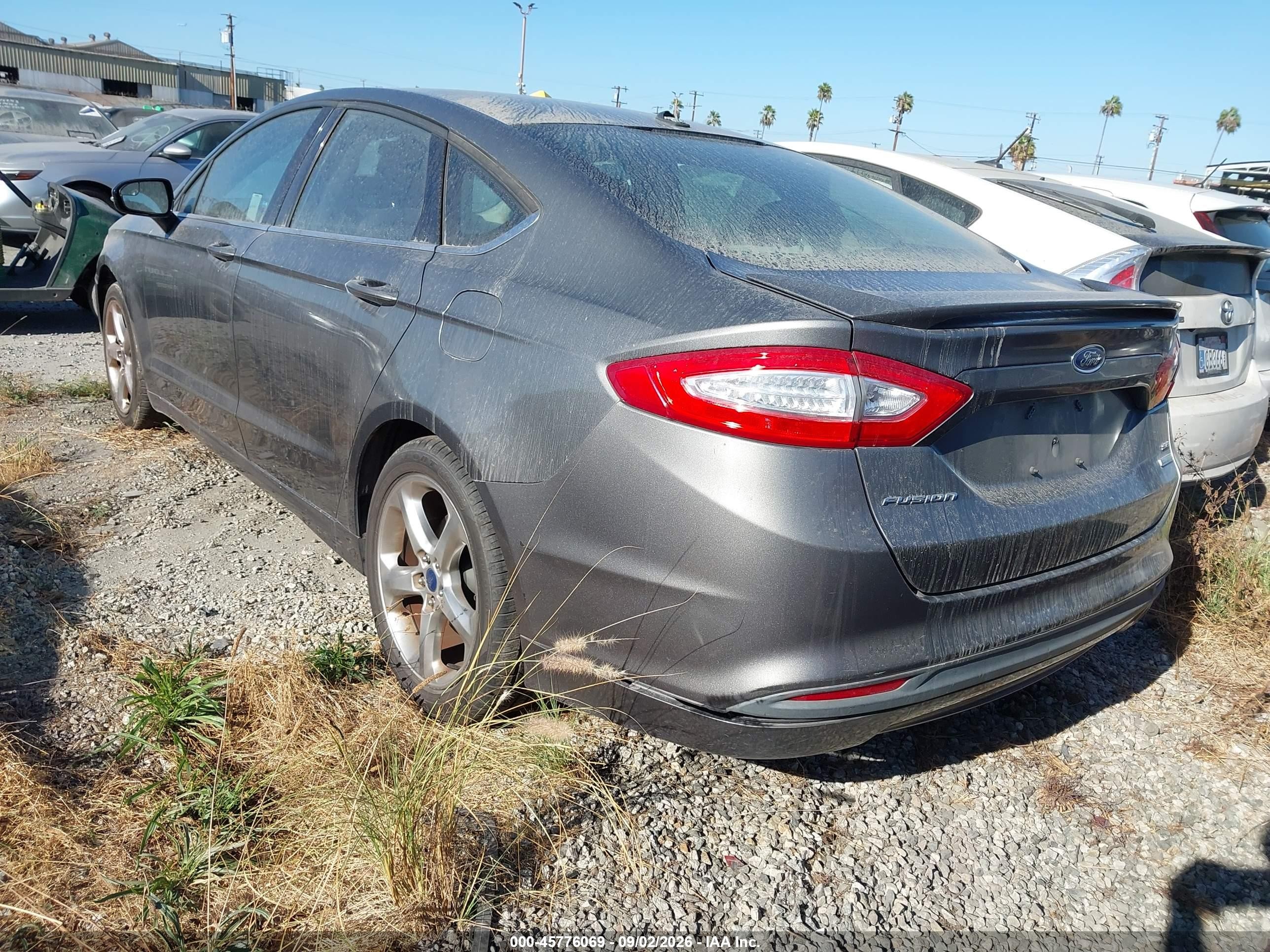 2014 Ford Fusion Se Gray vin: 3FA6P0HD2ER177515