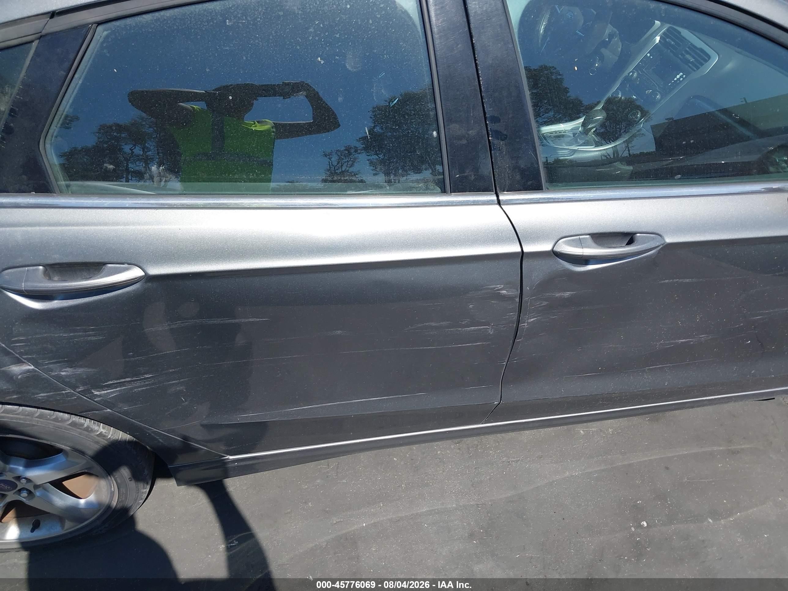 2014 Ford Fusion Se Gray vin: 3FA6P0HD2ER177515