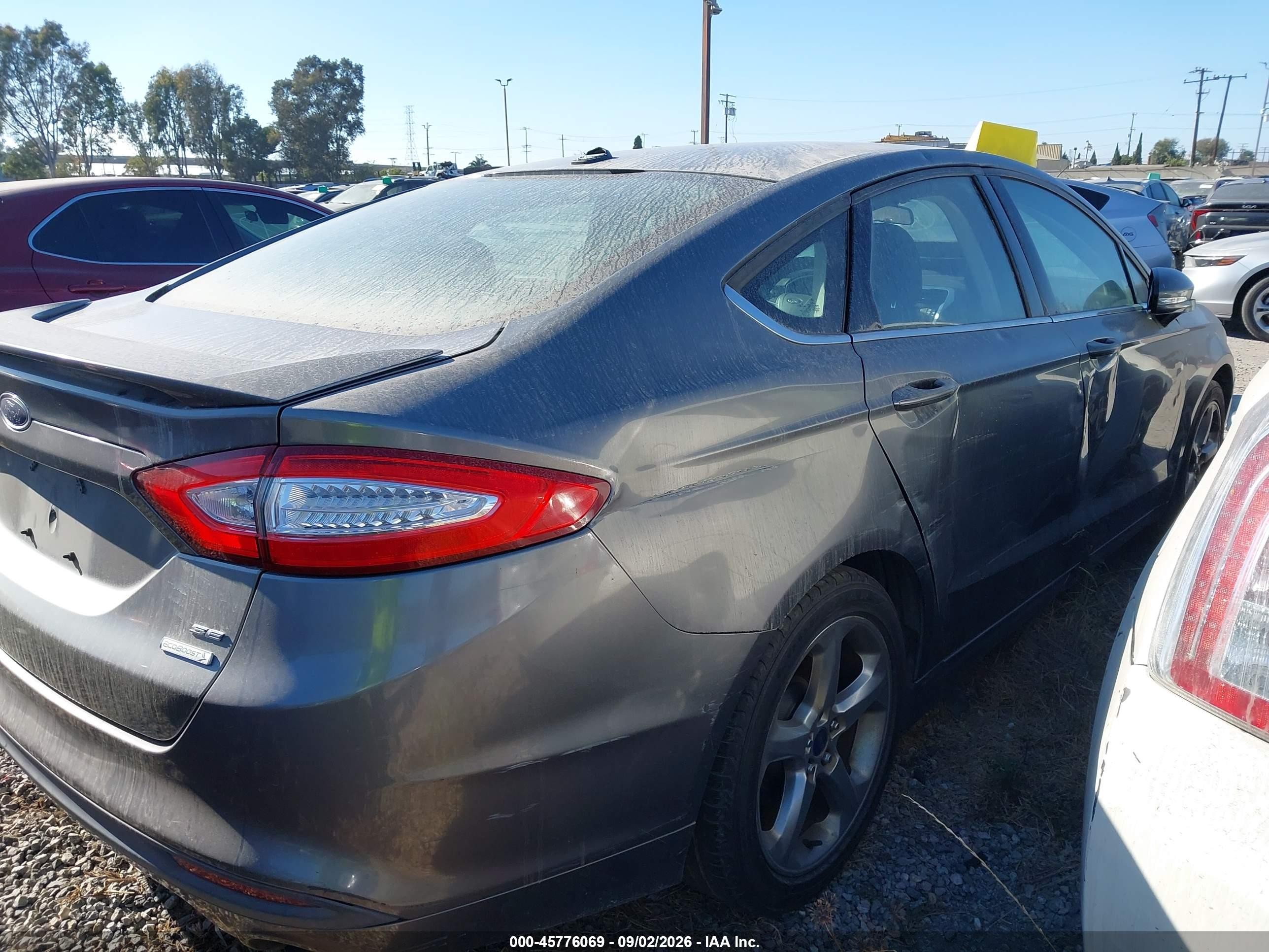 2014 Ford Fusion Se Gray vin: 3FA6P0HD2ER177515