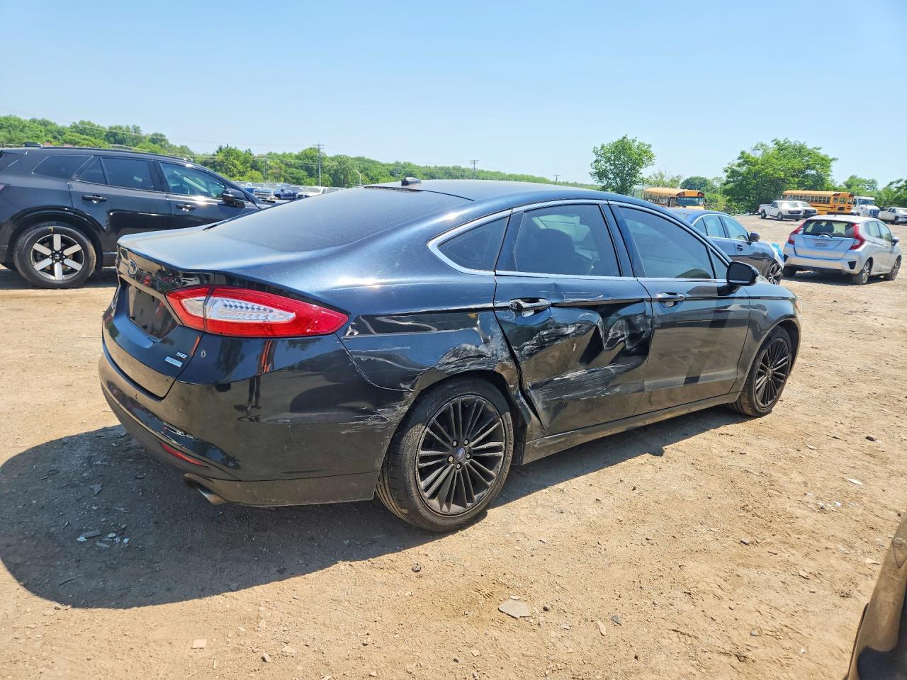 2014 Ford Fusion Se Blue vin: 3FA6P0HD2ER182732