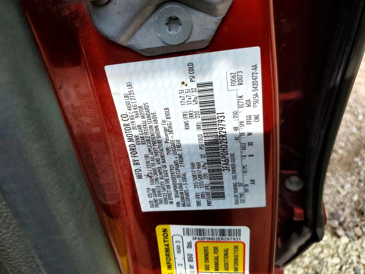 2014 Ford Fusion Se Темно-бордовый vin: 3FA6P0HD2ER297931