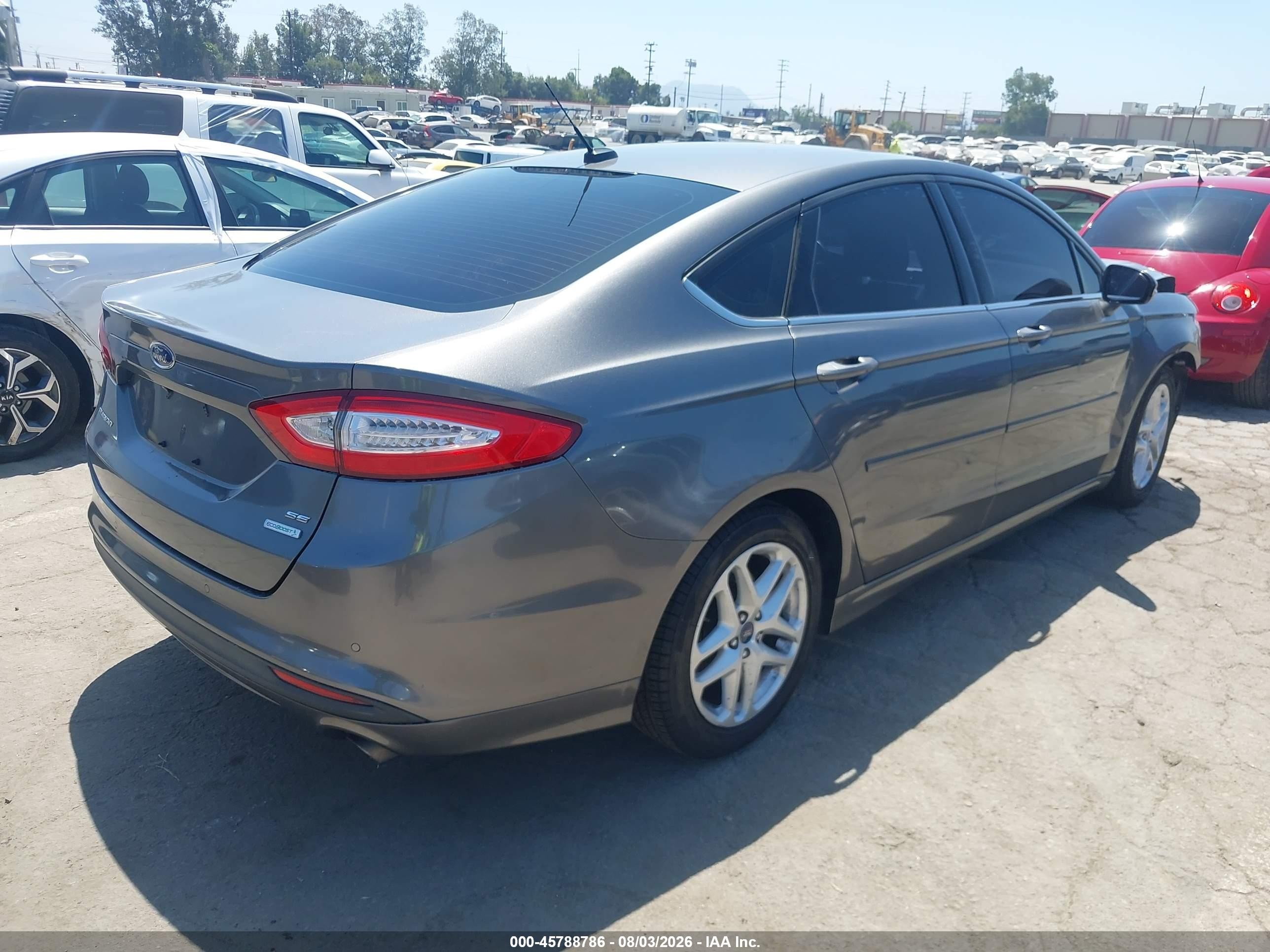 2014 Ford Fusion Se Gray vin: 3FA6P0HD2ER328546
