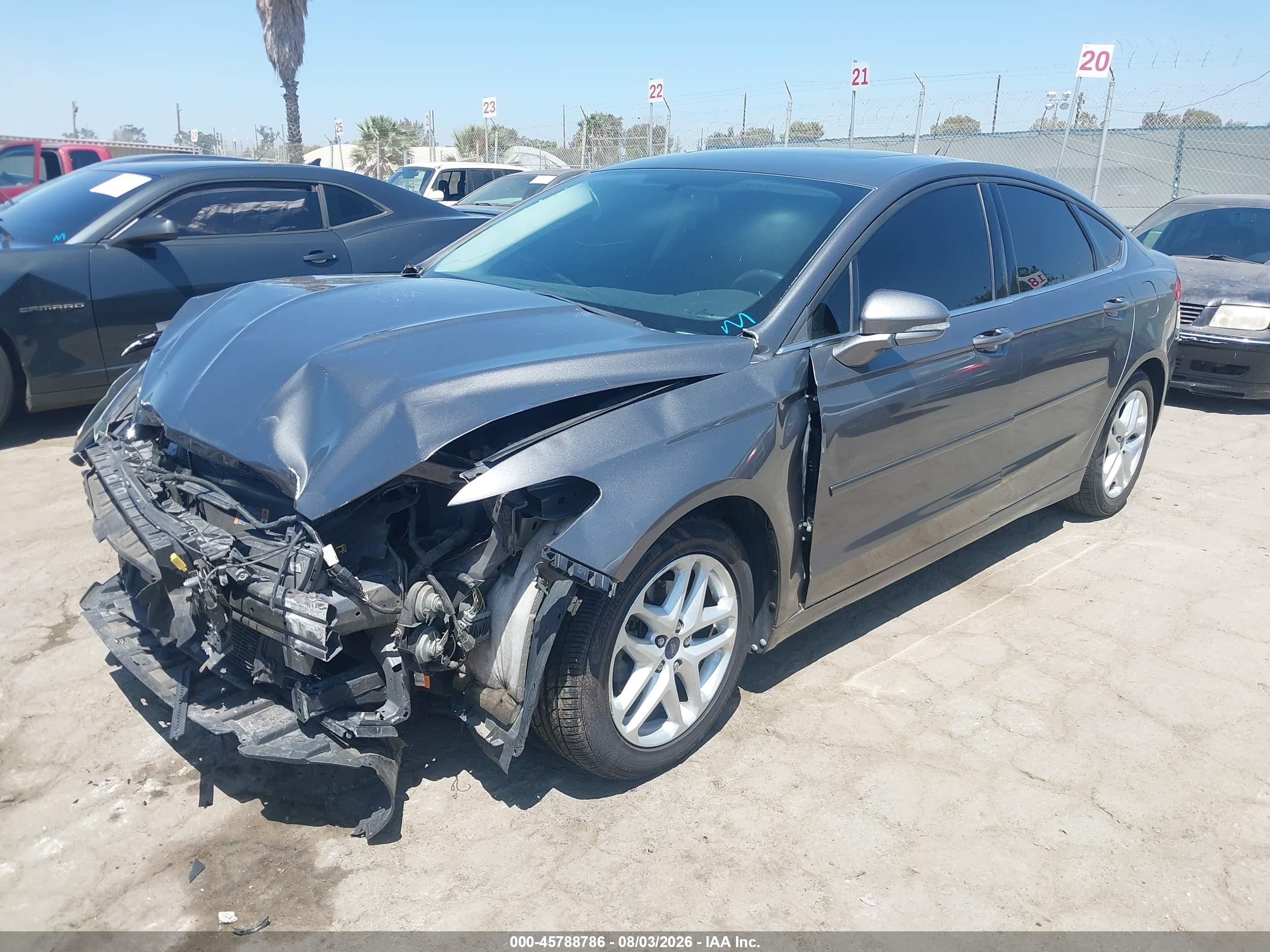 2014 Ford Fusion Se Gray vin: 3FA6P0HD2ER328546