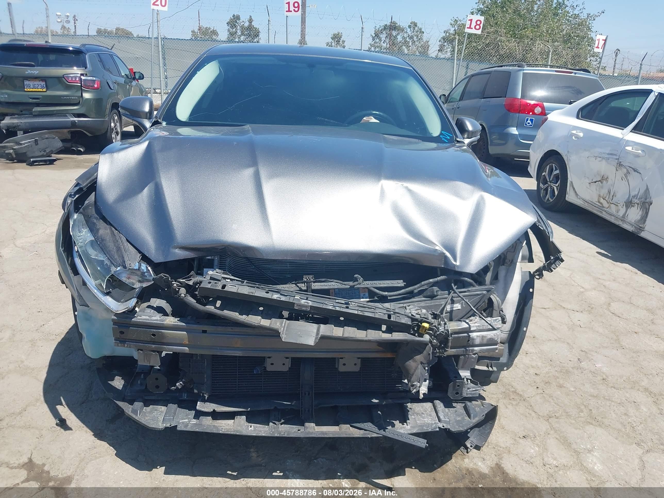 2014 Ford Fusion Se Gray vin: 3FA6P0HD2ER328546