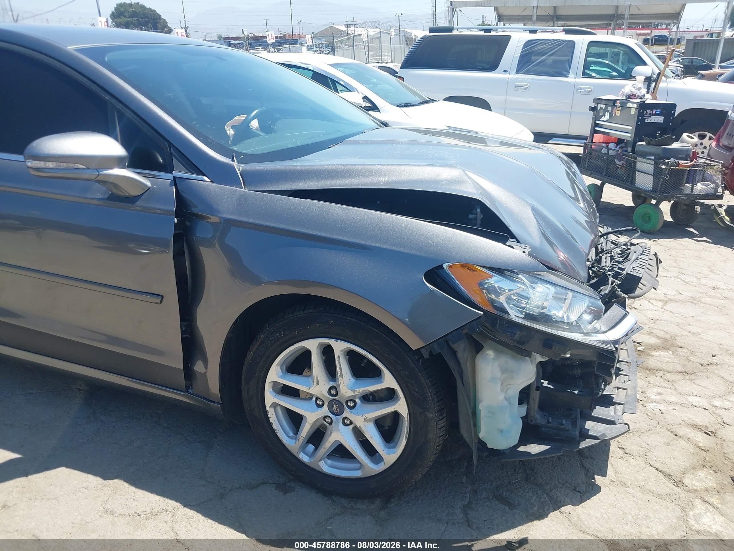 2014 Ford Fusion Se Gray vin: 3FA6P0HD2ER328546