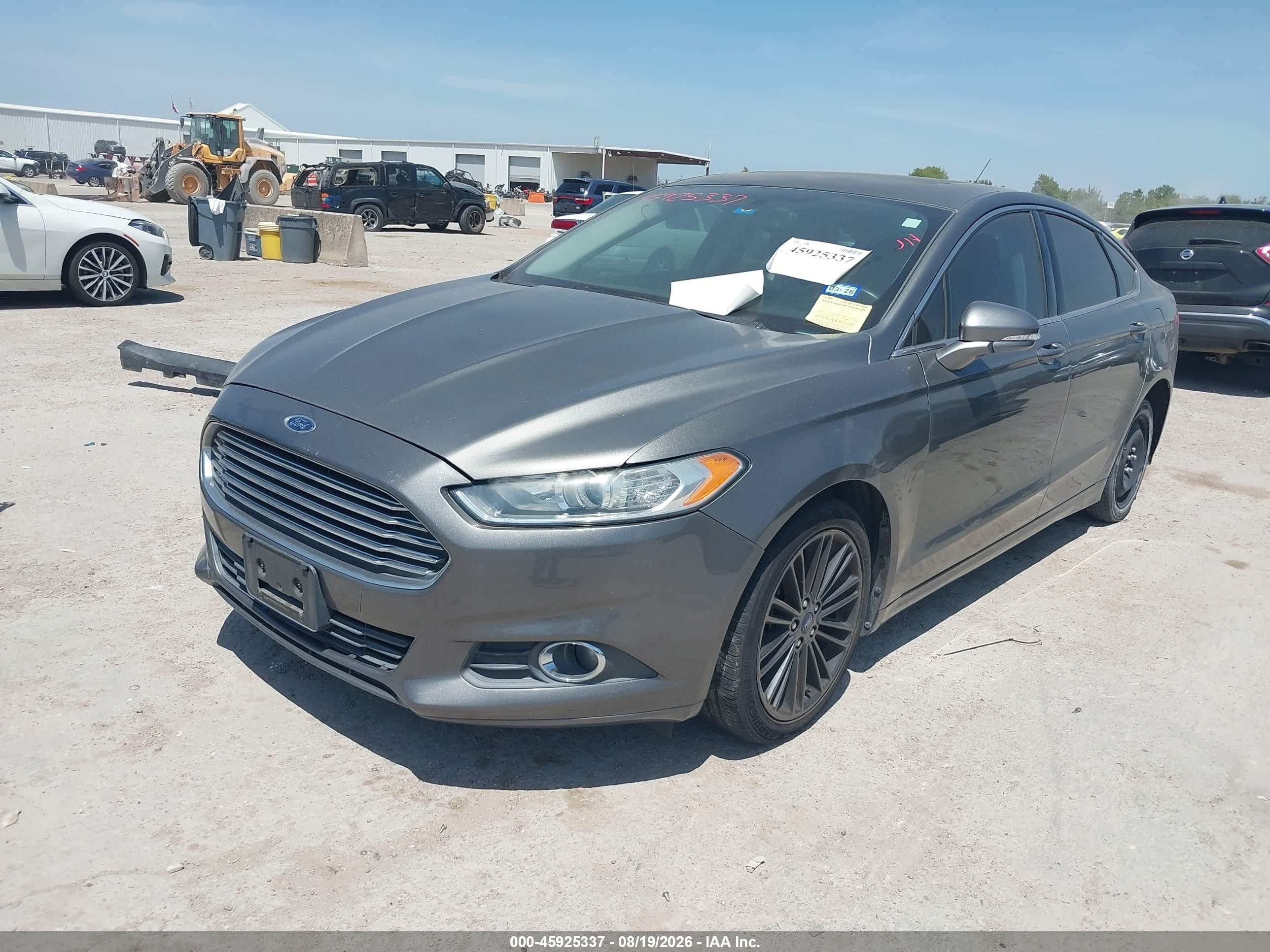 2014 Ford Fusion Se Gray vin: 3FA6P0HD2ER390271