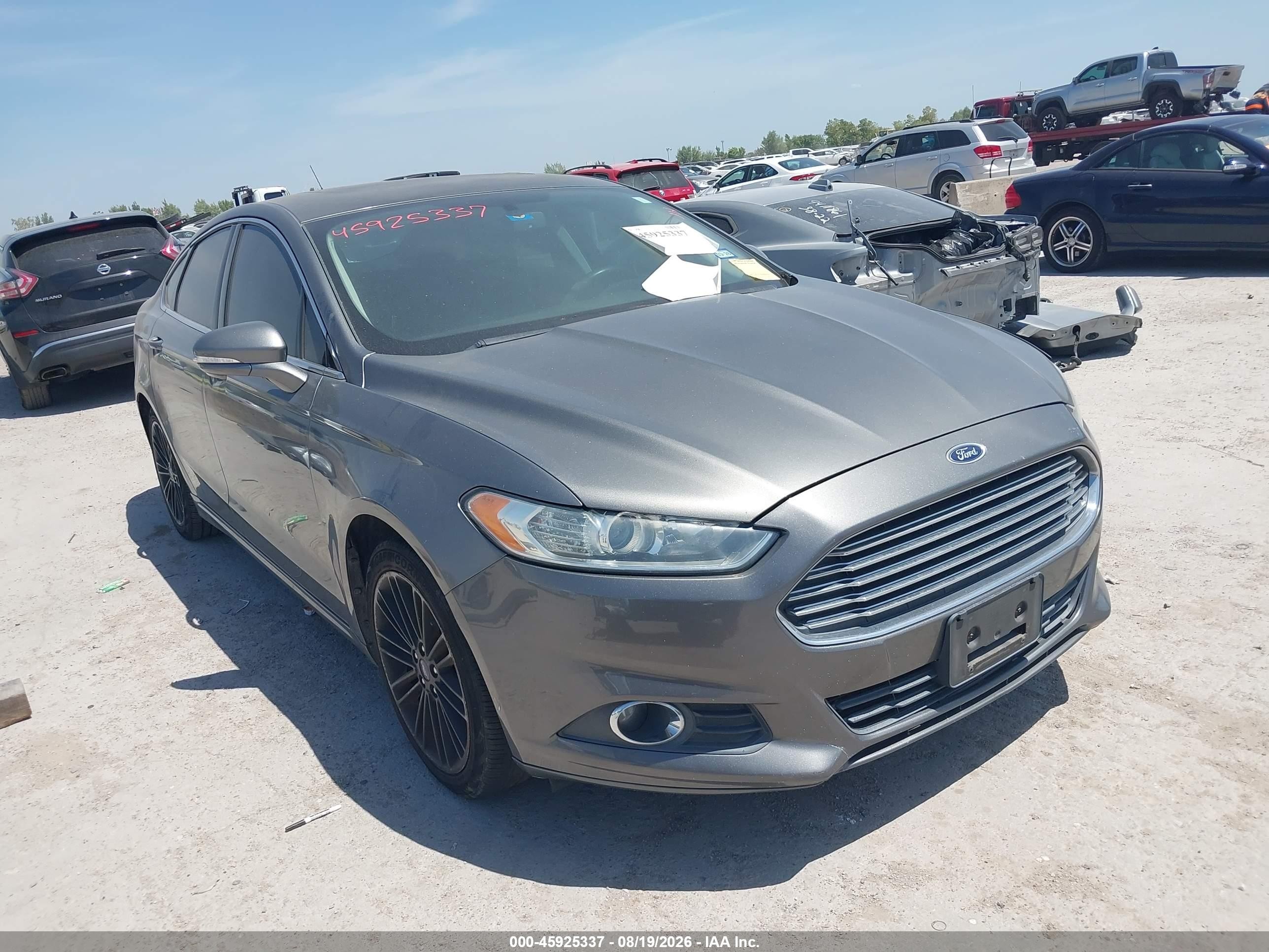 2014 Ford Fusion Se Gray vin: 3FA6P0HD2ER390271