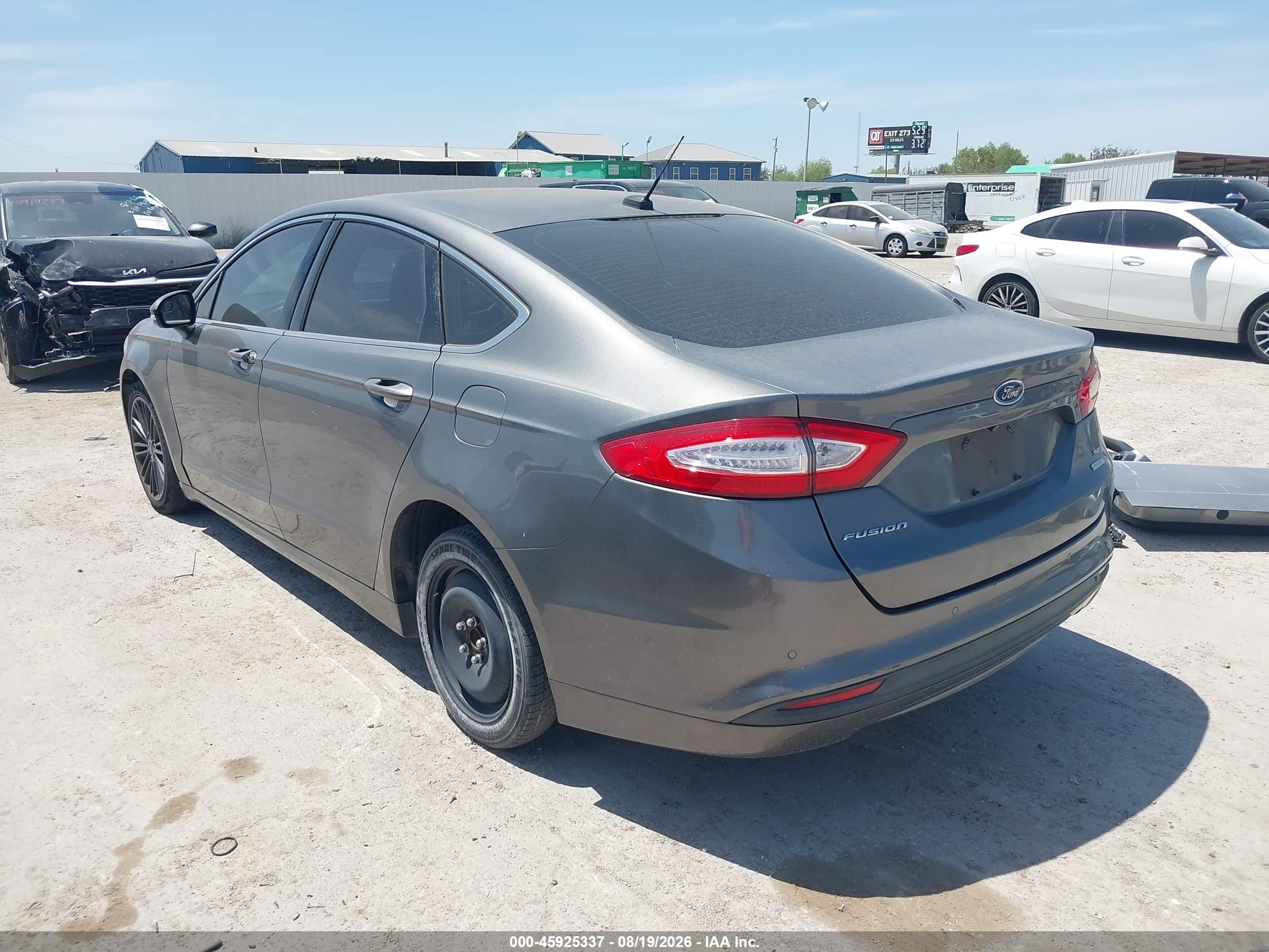 2014 Ford Fusion Se Gray vin: 3FA6P0HD2ER390271