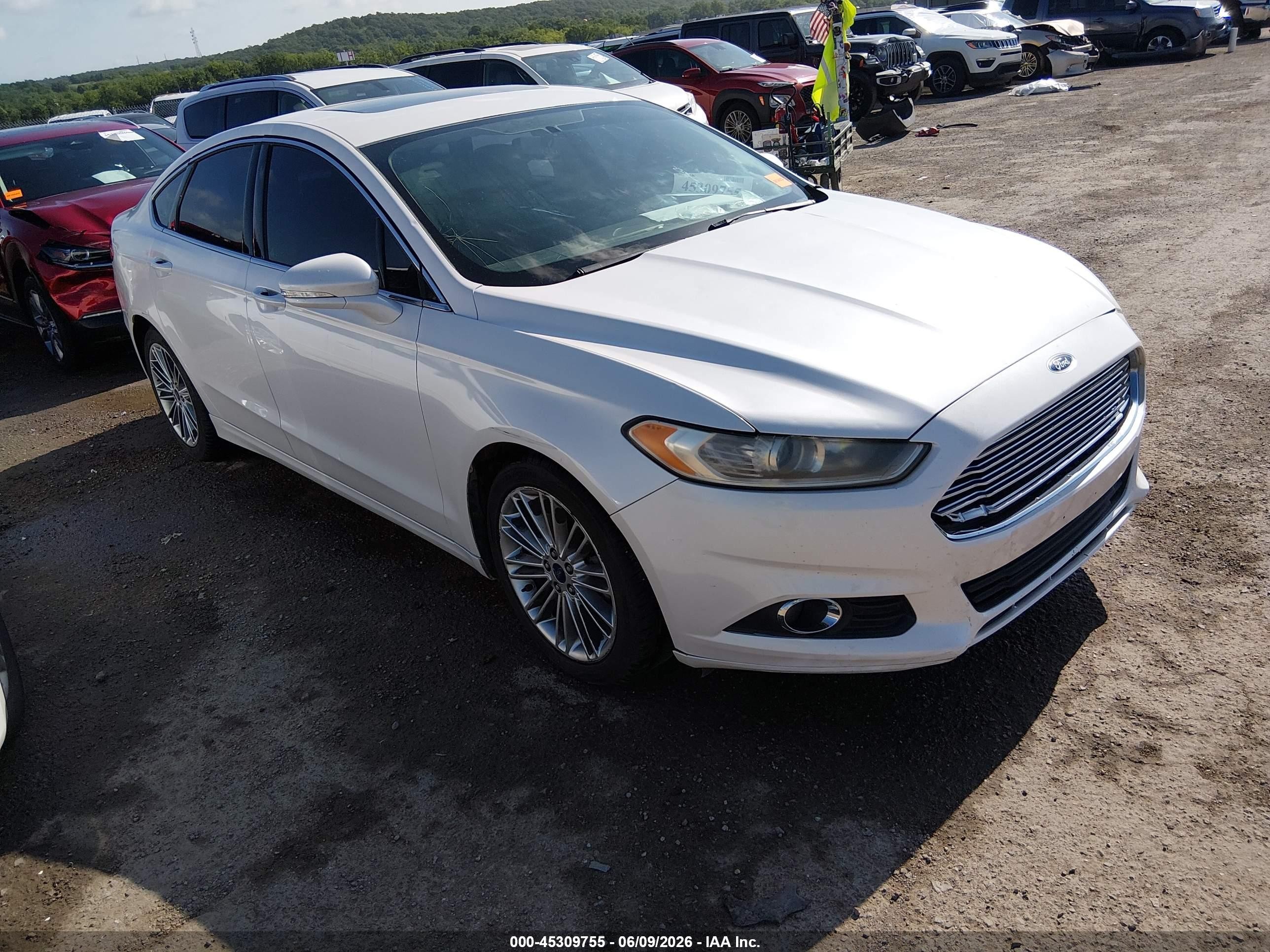 2015 Ford Fusion Se White vin: 3FA6P0HD2FR104047