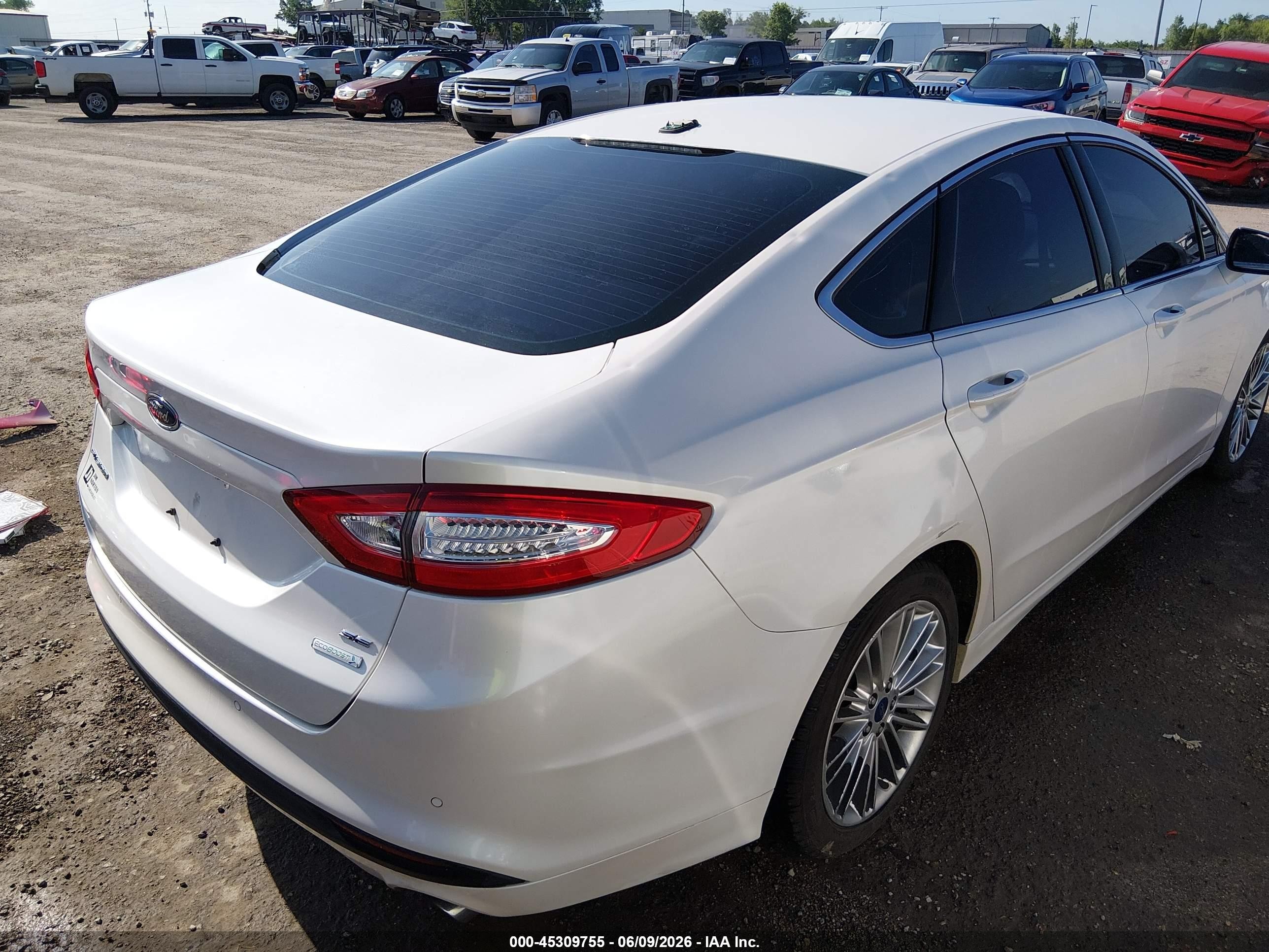 2015 Ford Fusion Se White vin: 3FA6P0HD2FR104047