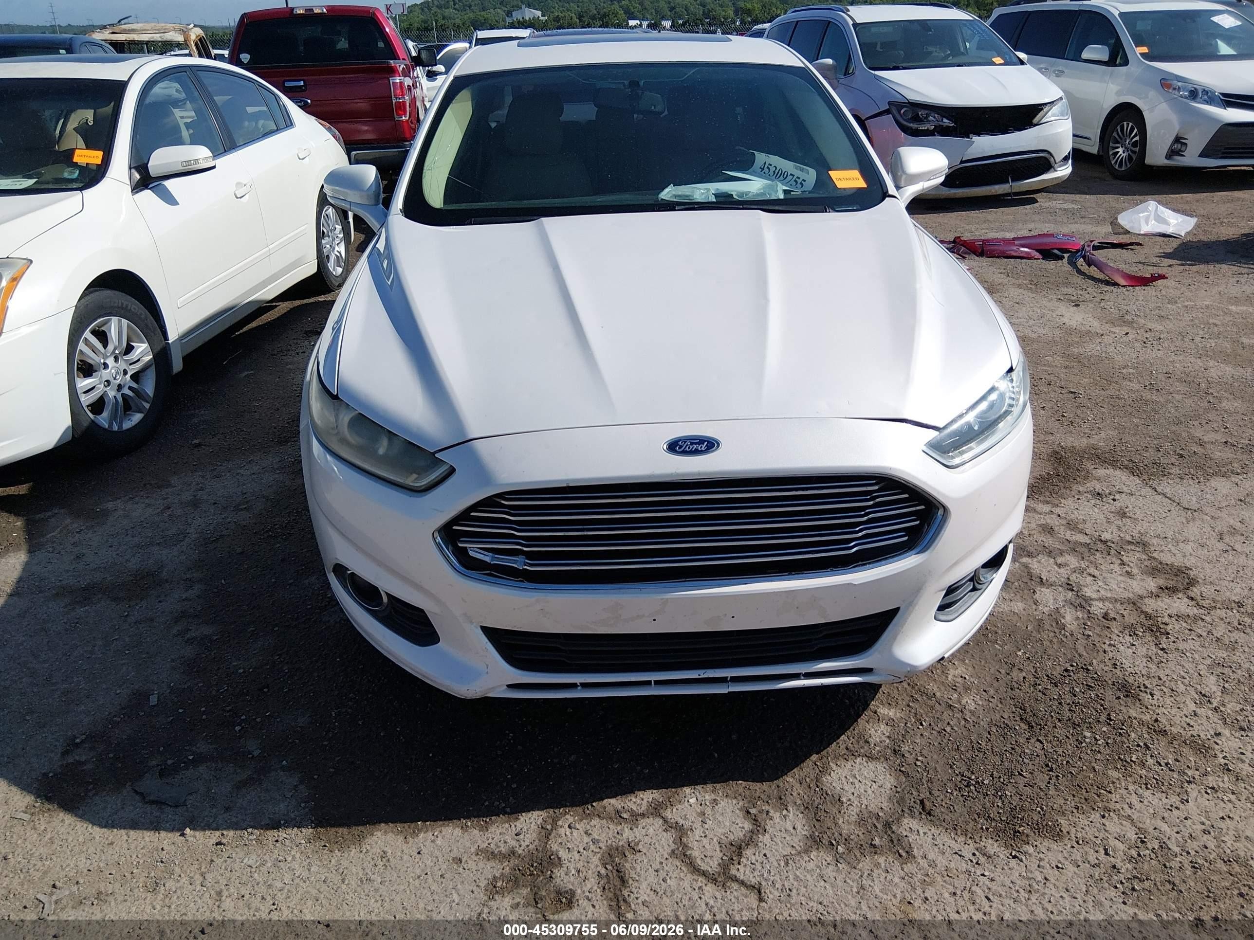 2015 Ford Fusion Se White vin: 3FA6P0HD2FR104047