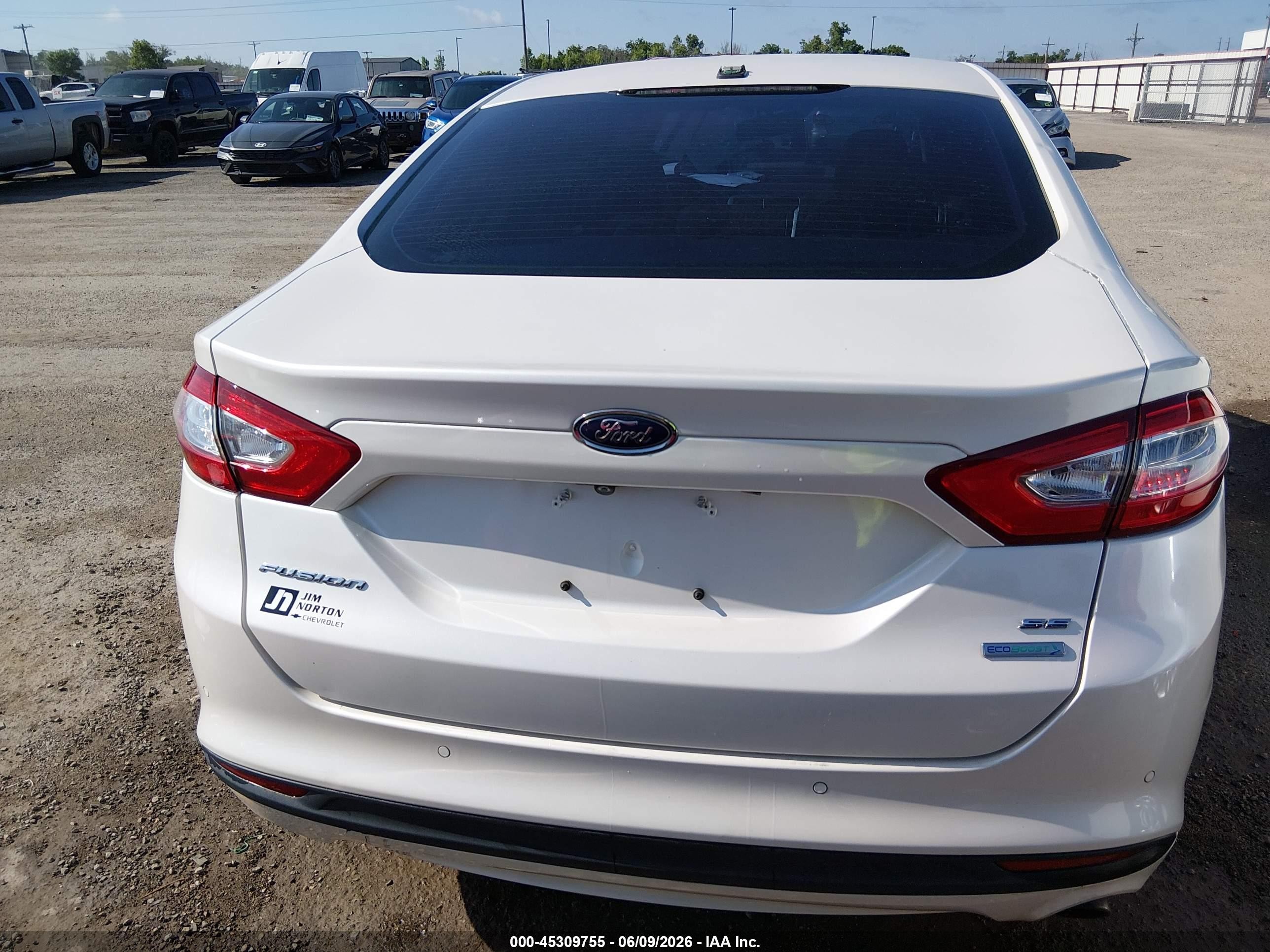 2015 Ford Fusion Se White vin: 3FA6P0HD2FR104047