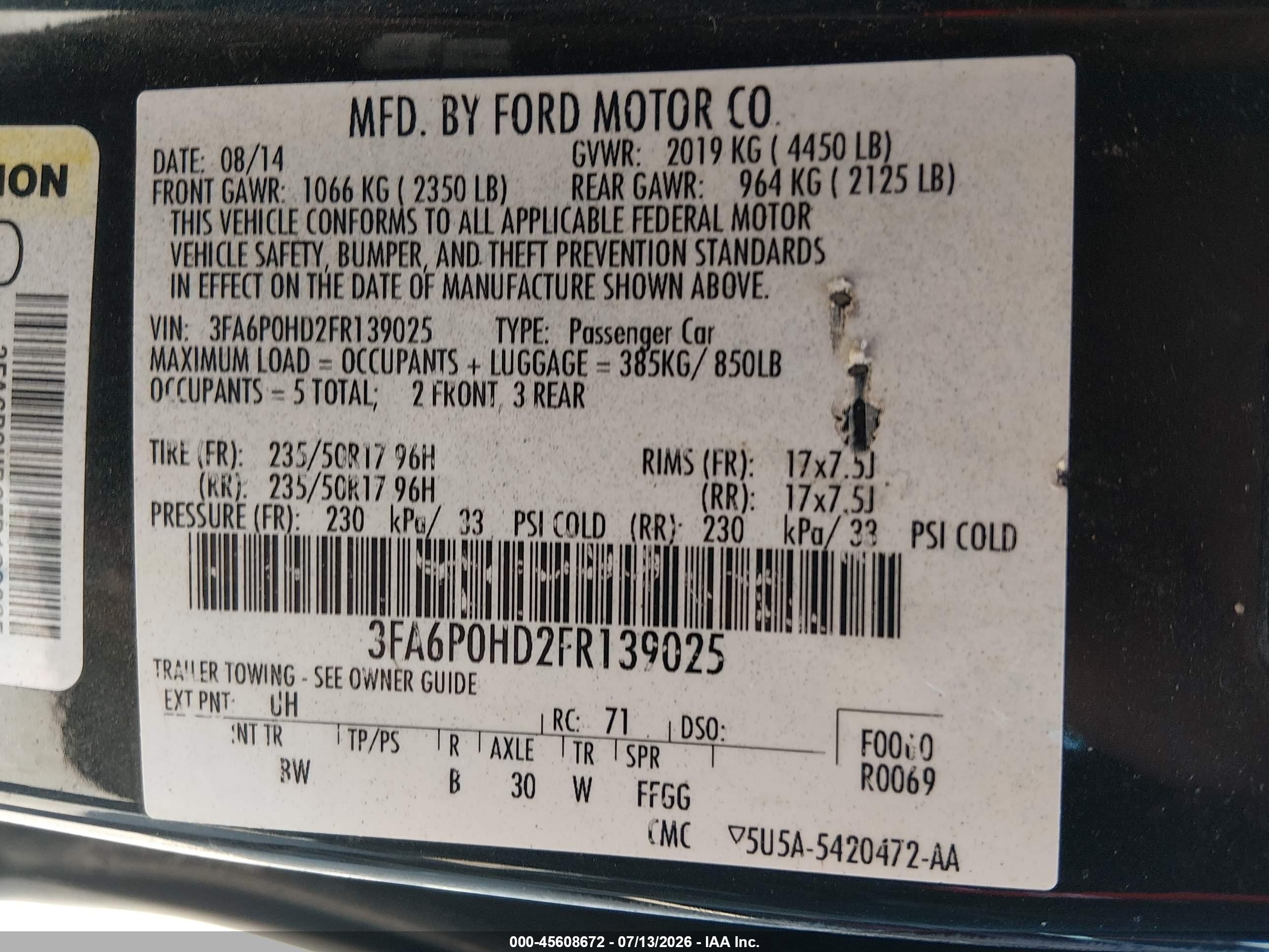 2015 Ford Fusion Se Black vin: 3FA6P0HD2FR139025
