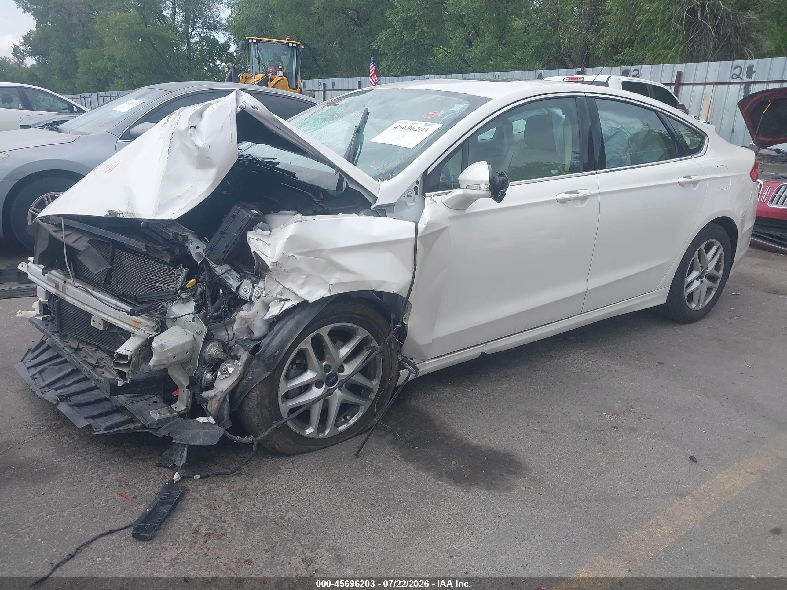 2015 Ford Fusion Se Белый vin: 3FA6P0HD2FR170257