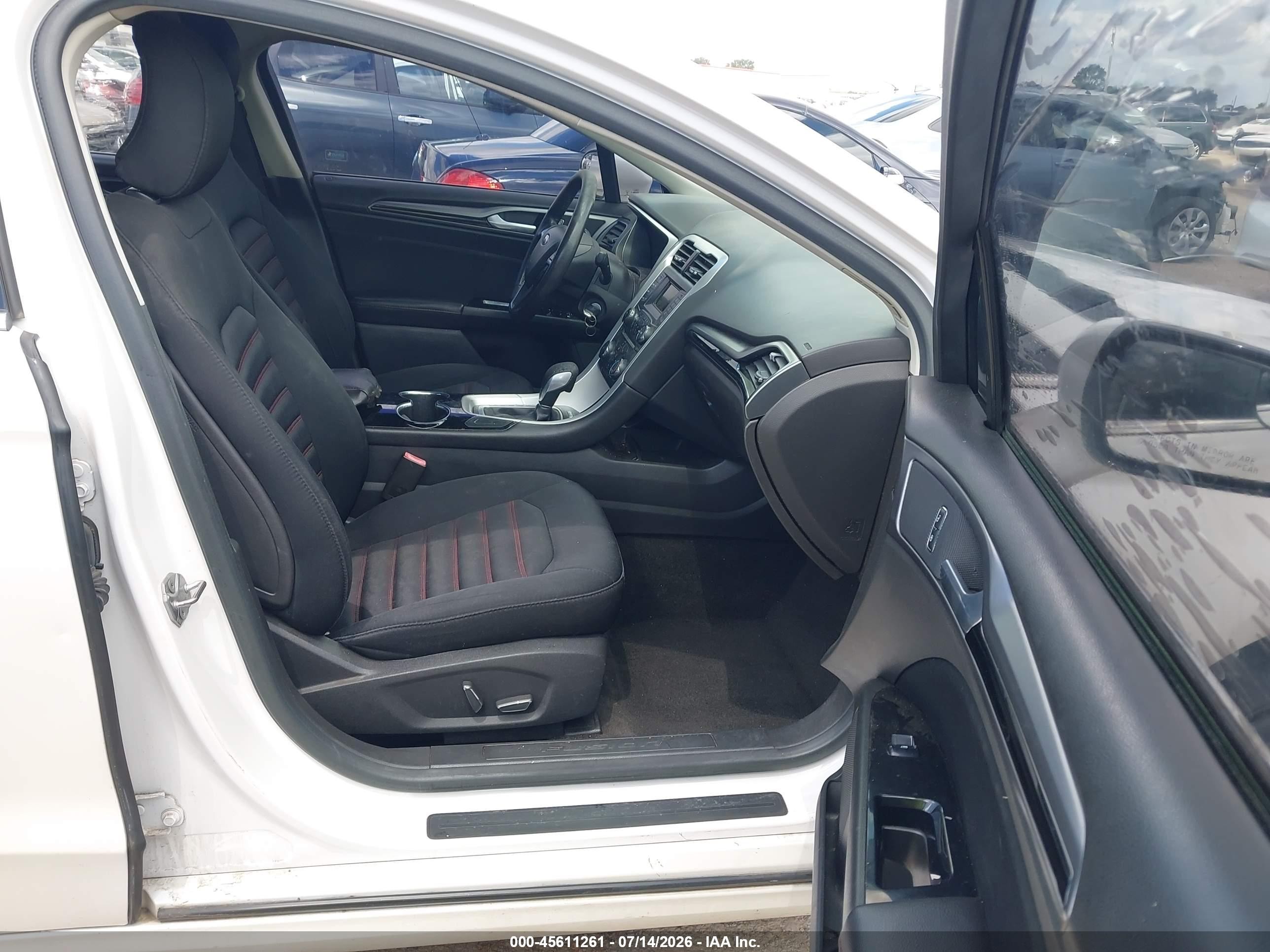 2015 Ford Fusion Se White vin: 3FA6P0HD2FR189794