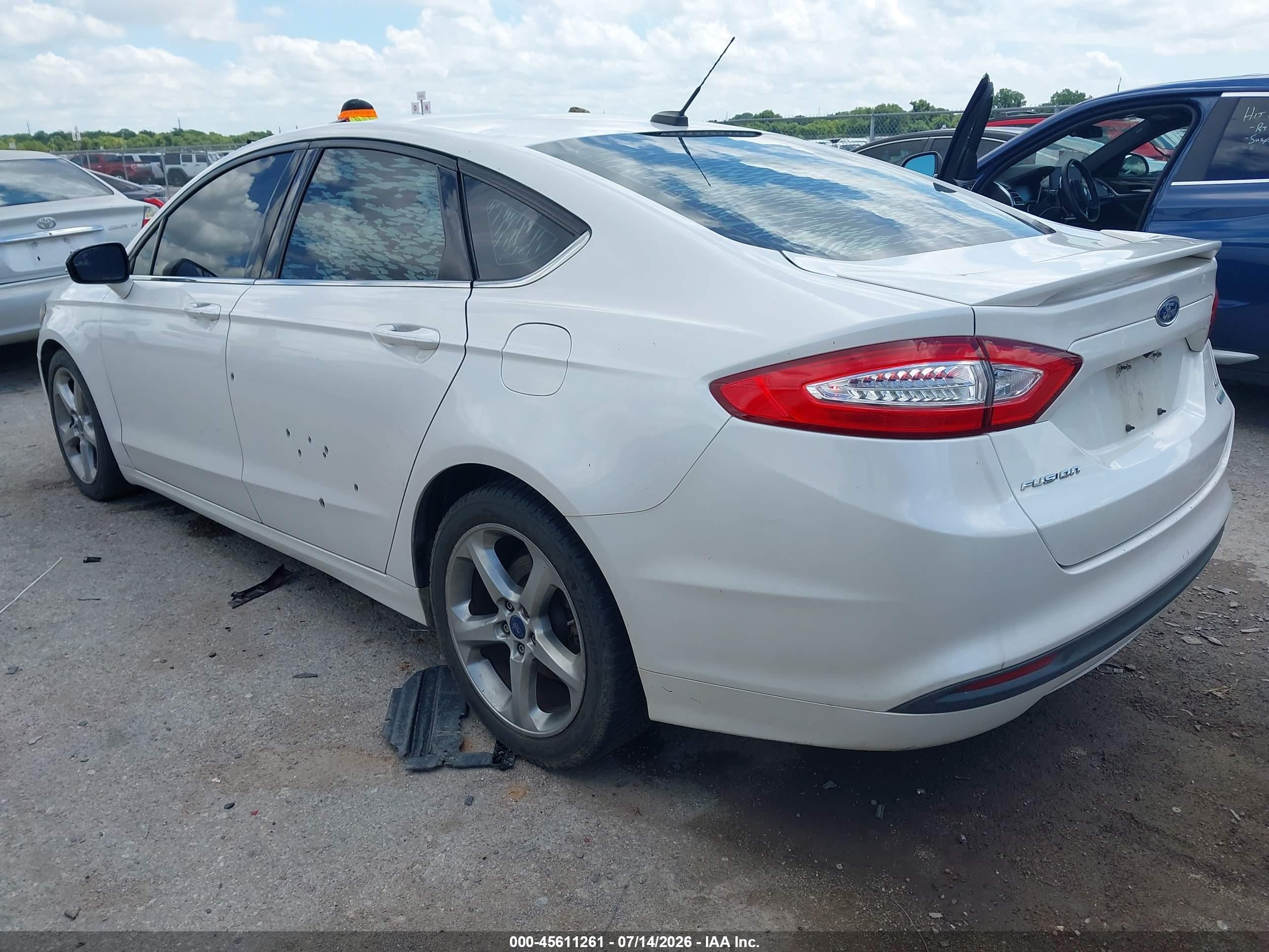 2015 Ford Fusion Se White vin: 3FA6P0HD2FR189794