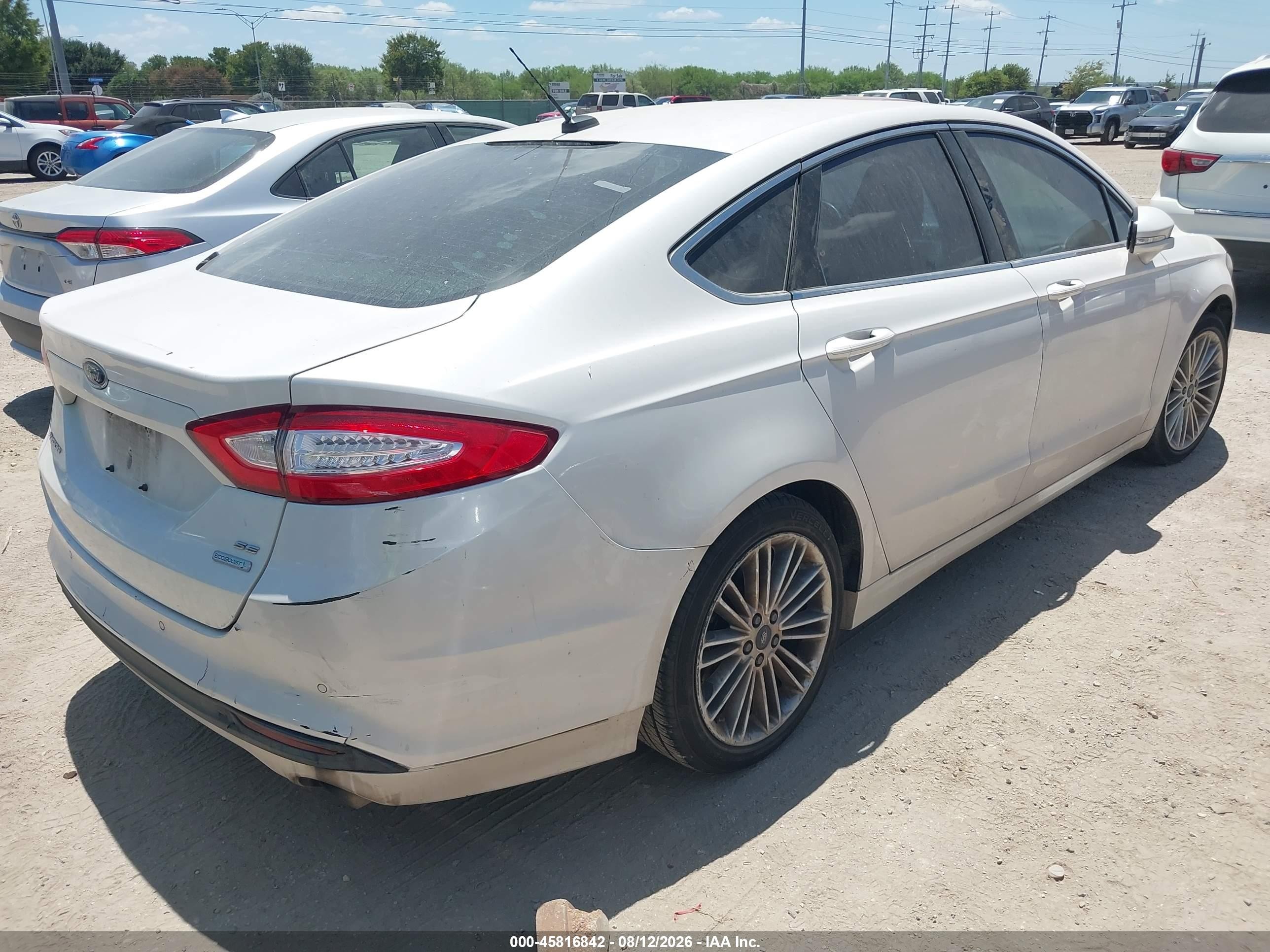 2015 Ford Fusion Se White vin: 3FA6P0HD2FR193828