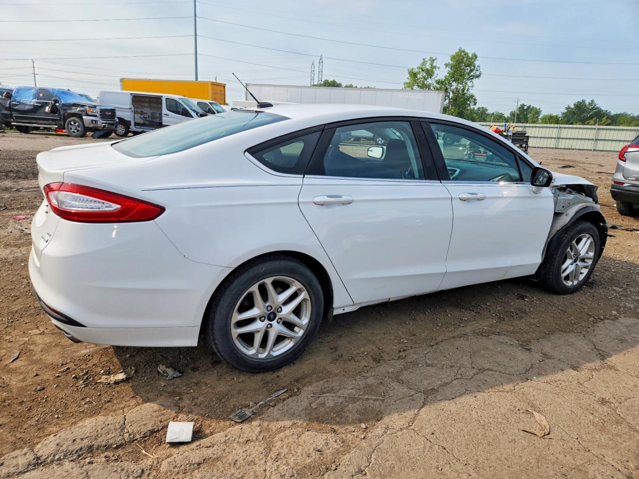 2015 Ford Fusion Se White vin: 3FA6P0HD2FR208389