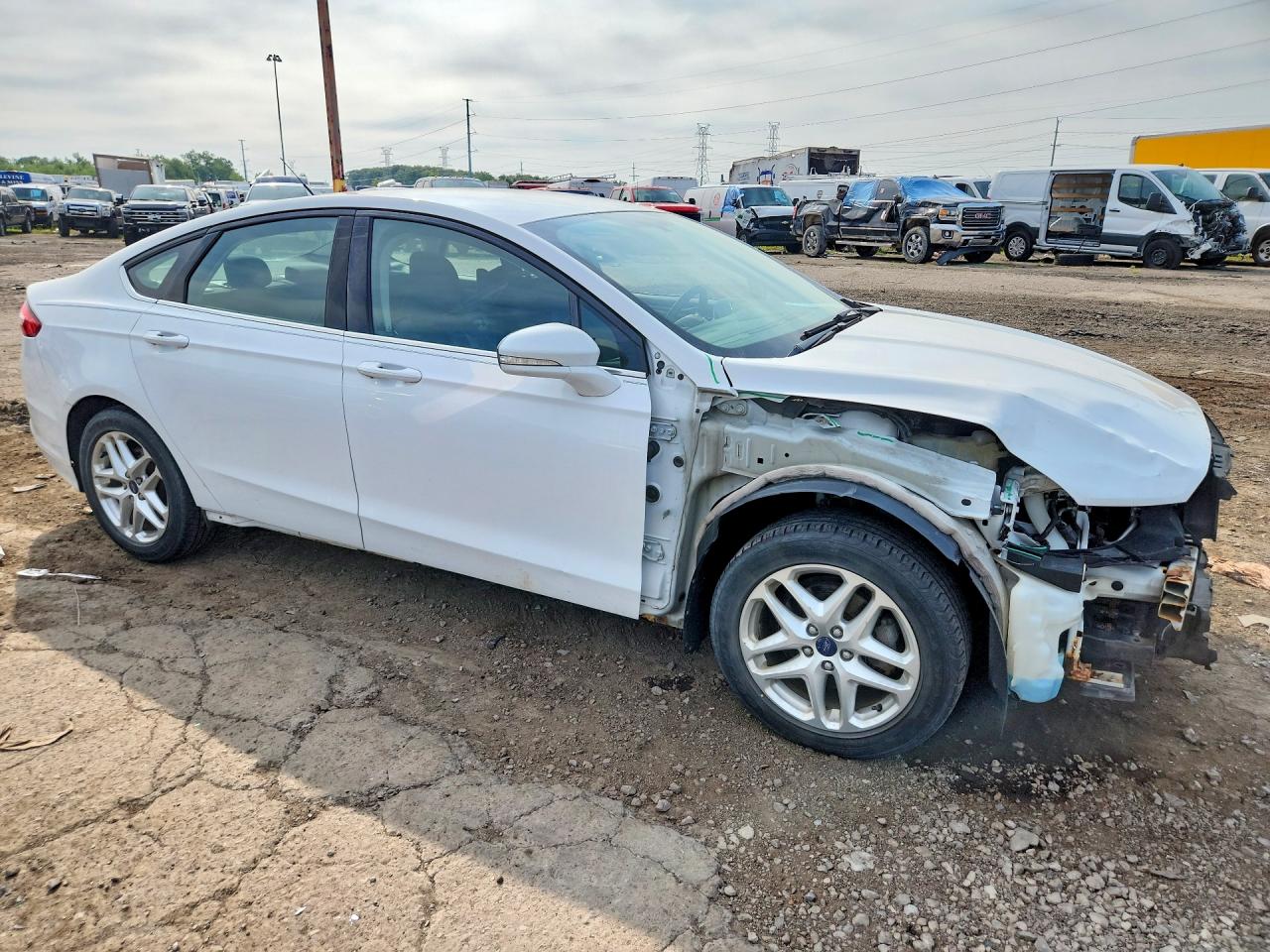2015 Ford Fusion Se White vin: 3FA6P0HD2FR208389