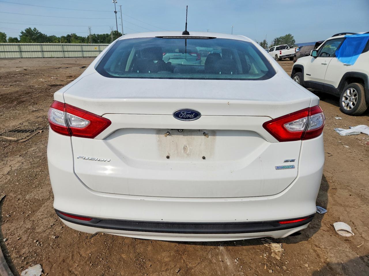 2015 Ford Fusion Se White vin: 3FA6P0HD2FR208389