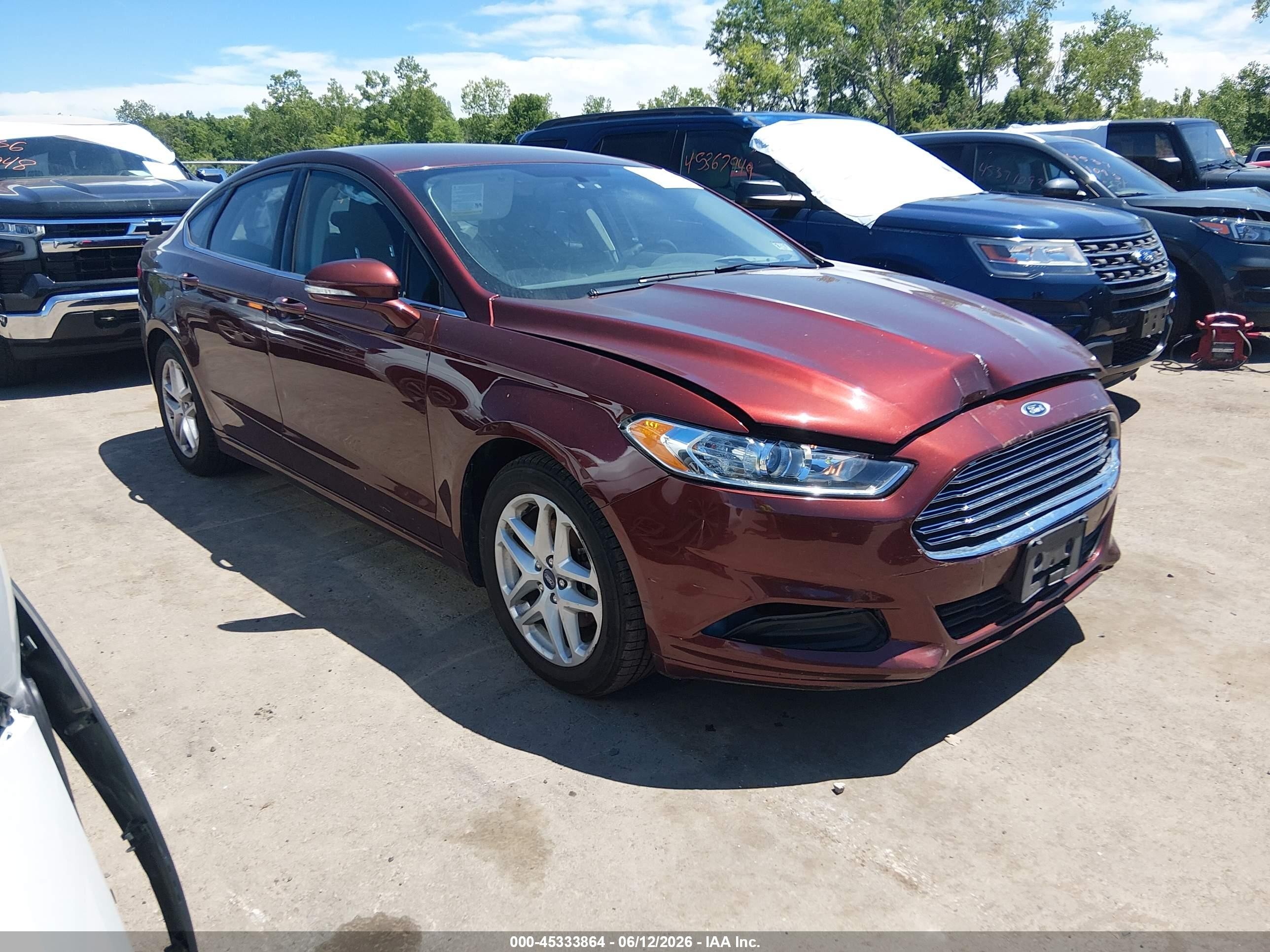 2015 Ford Fusion Se Maroon vin: 3FA6P0HD2FR257253
