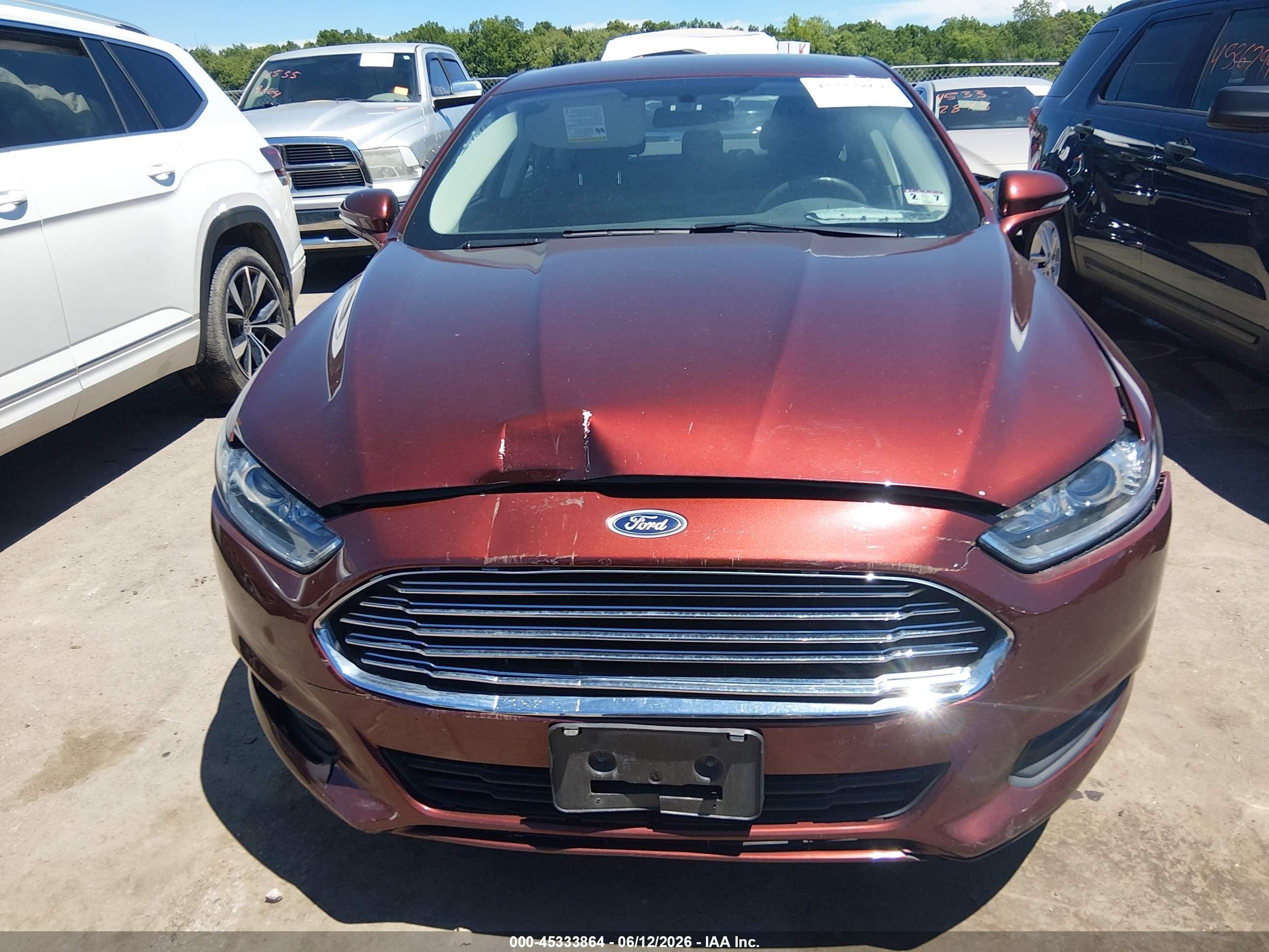 2015 Ford Fusion Se Maroon vin: 3FA6P0HD2FR257253
