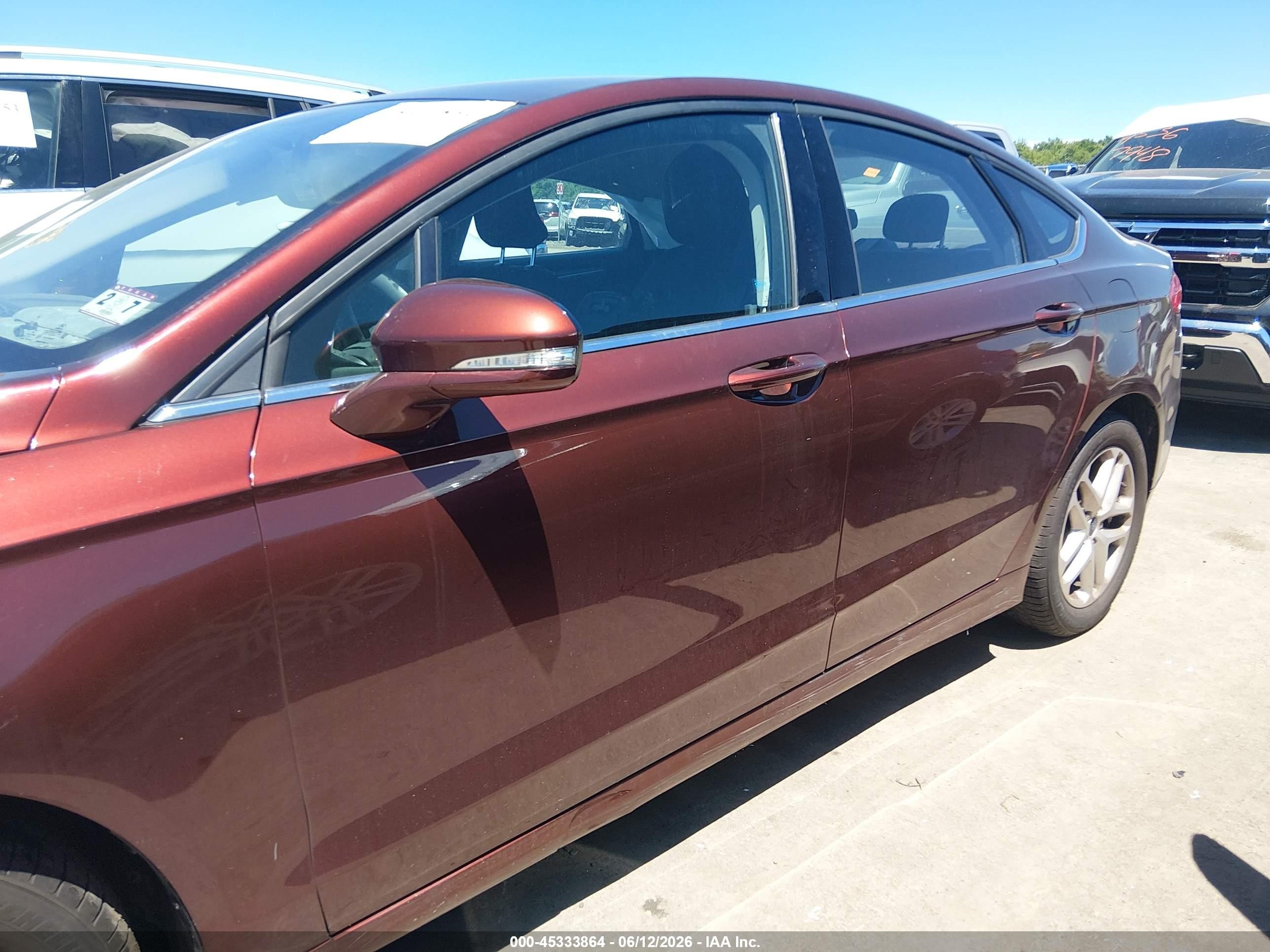 2015 Ford Fusion Se Maroon vin: 3FA6P0HD2FR257253