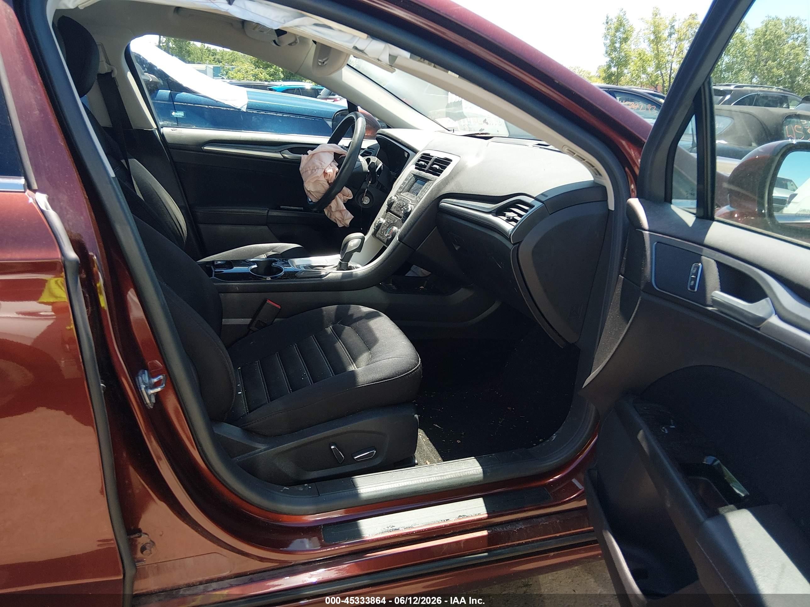 2015 Ford Fusion Se Maroon vin: 3FA6P0HD2FR257253