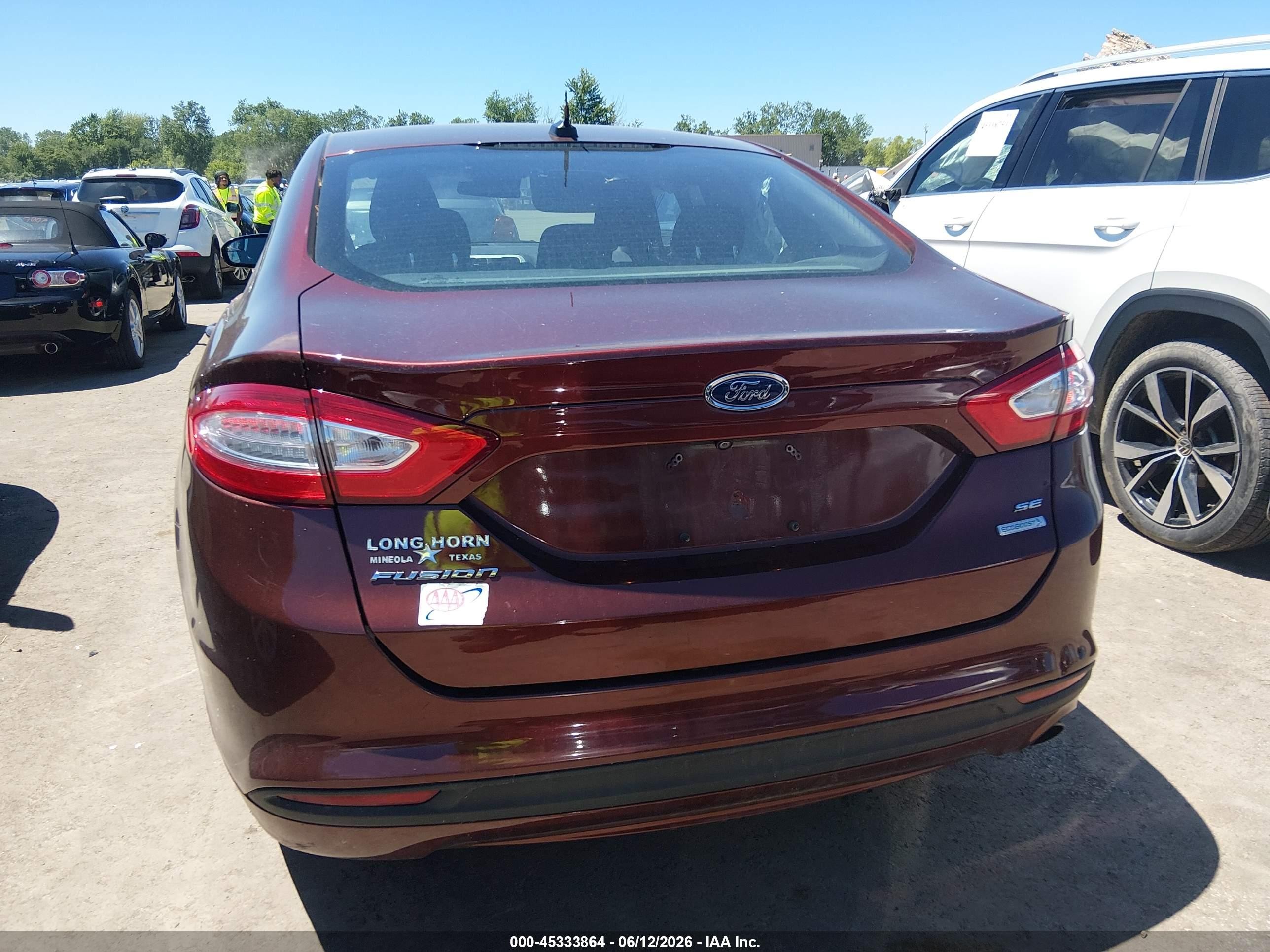 2015 Ford Fusion Se Maroon vin: 3FA6P0HD2FR257253