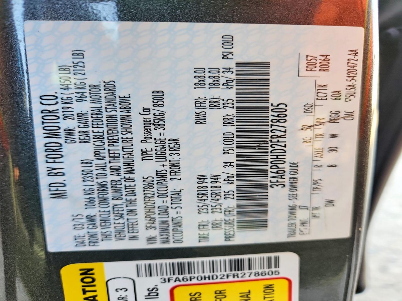 2015 Ford Fusion Se Black vin: 3FA6P0HD2FR278605