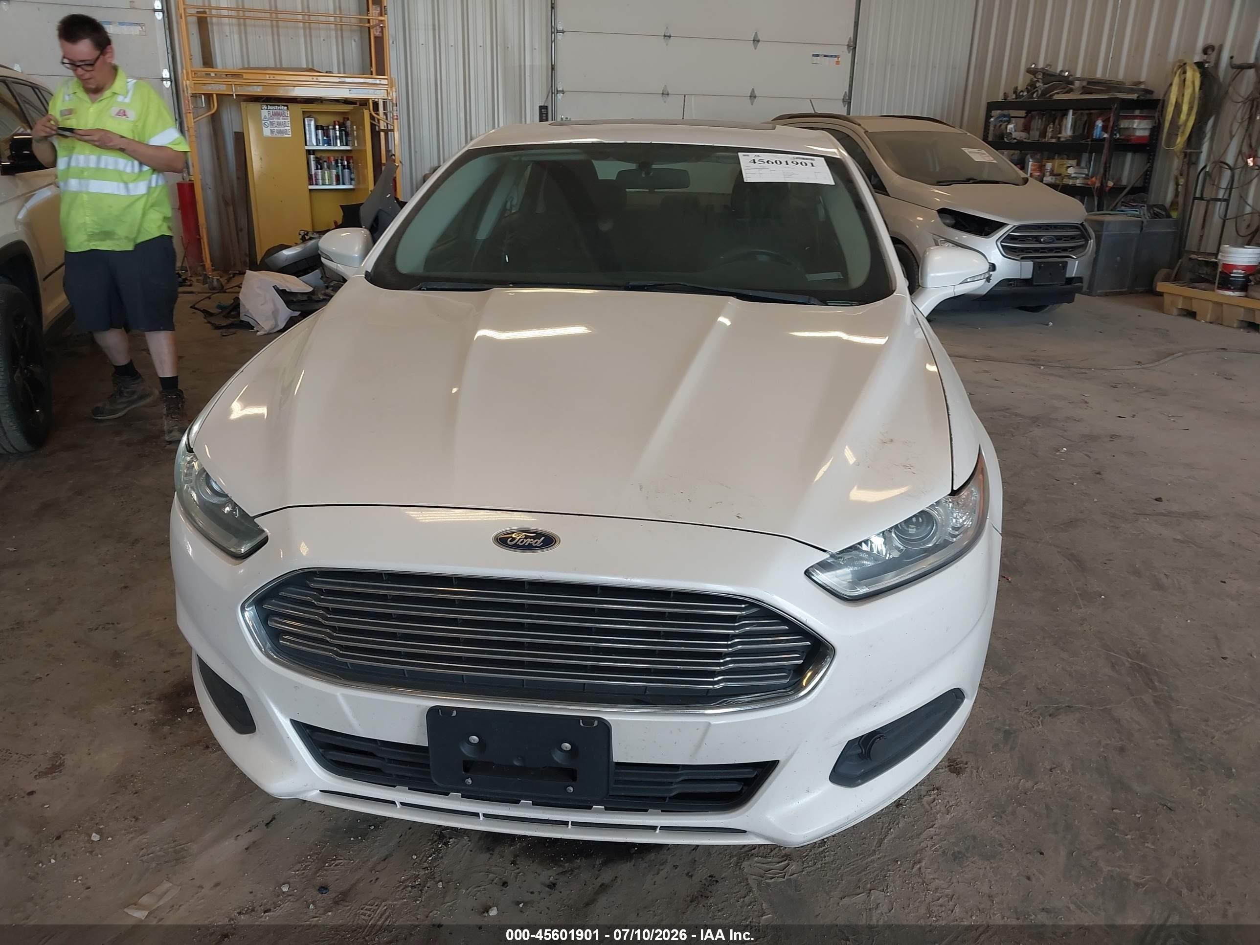 2015 Ford Fusion Se White vin: 3FA6P0HD2FR285408