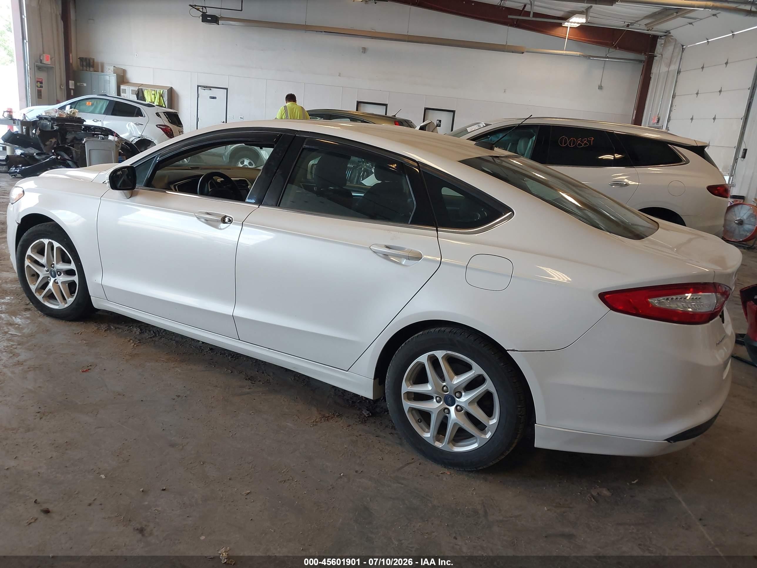 2015 Ford Fusion Se White vin: 3FA6P0HD2FR285408