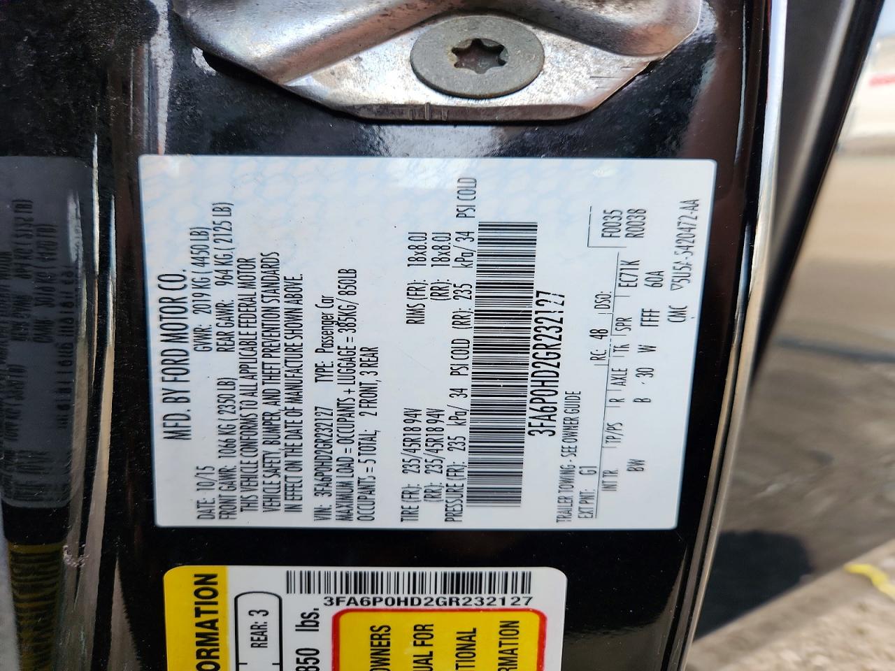 2016 Ford Fusion Se Black vin: 3FA6P0HD2GR232127