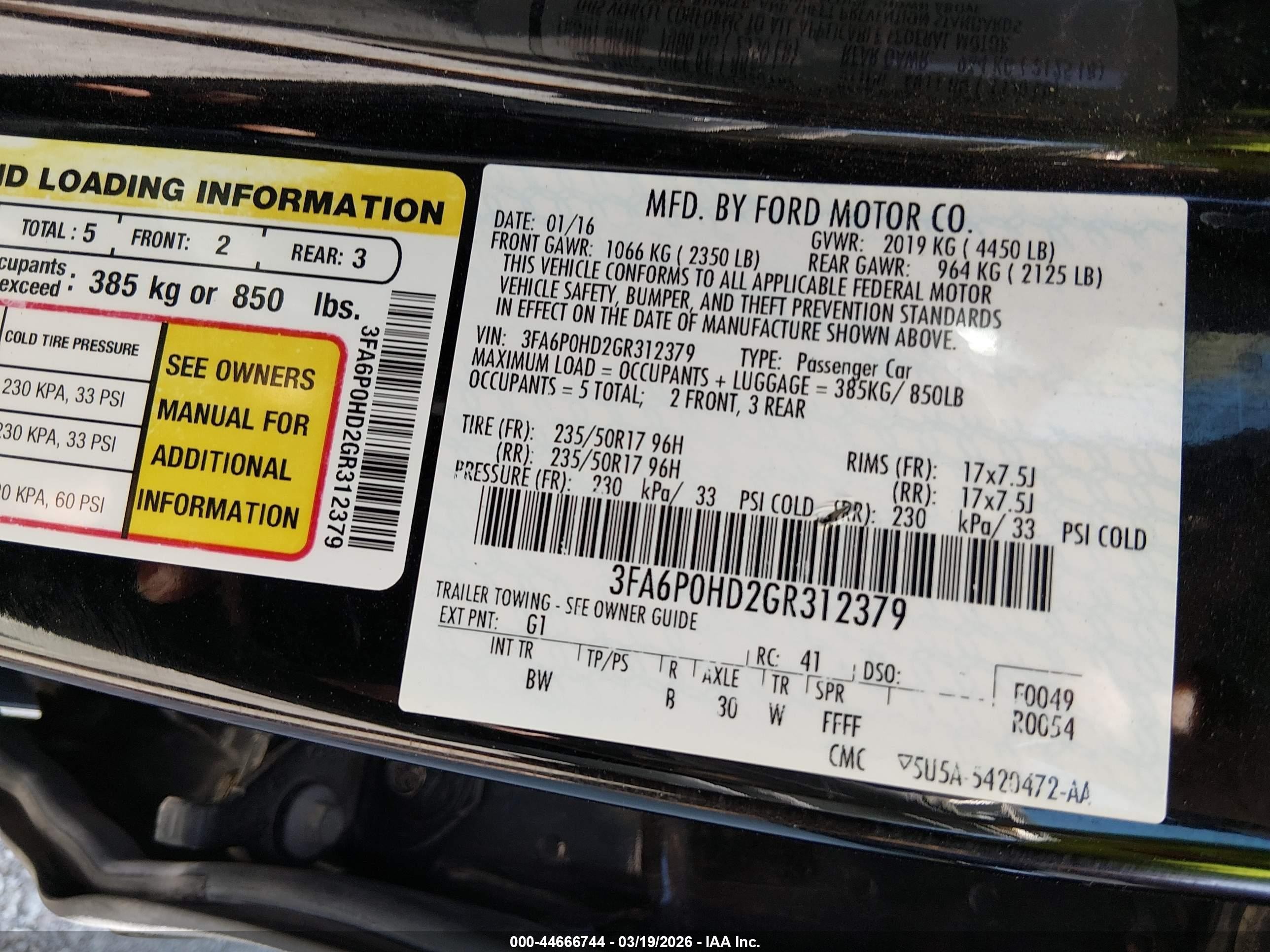 2016 Ford Fusion Se Black vin: 3FA6P0HD2GR312379