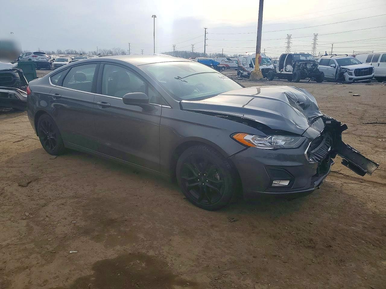 2019 Ford Fusion Se Gray vin: 3FA6P0HD2KR286164