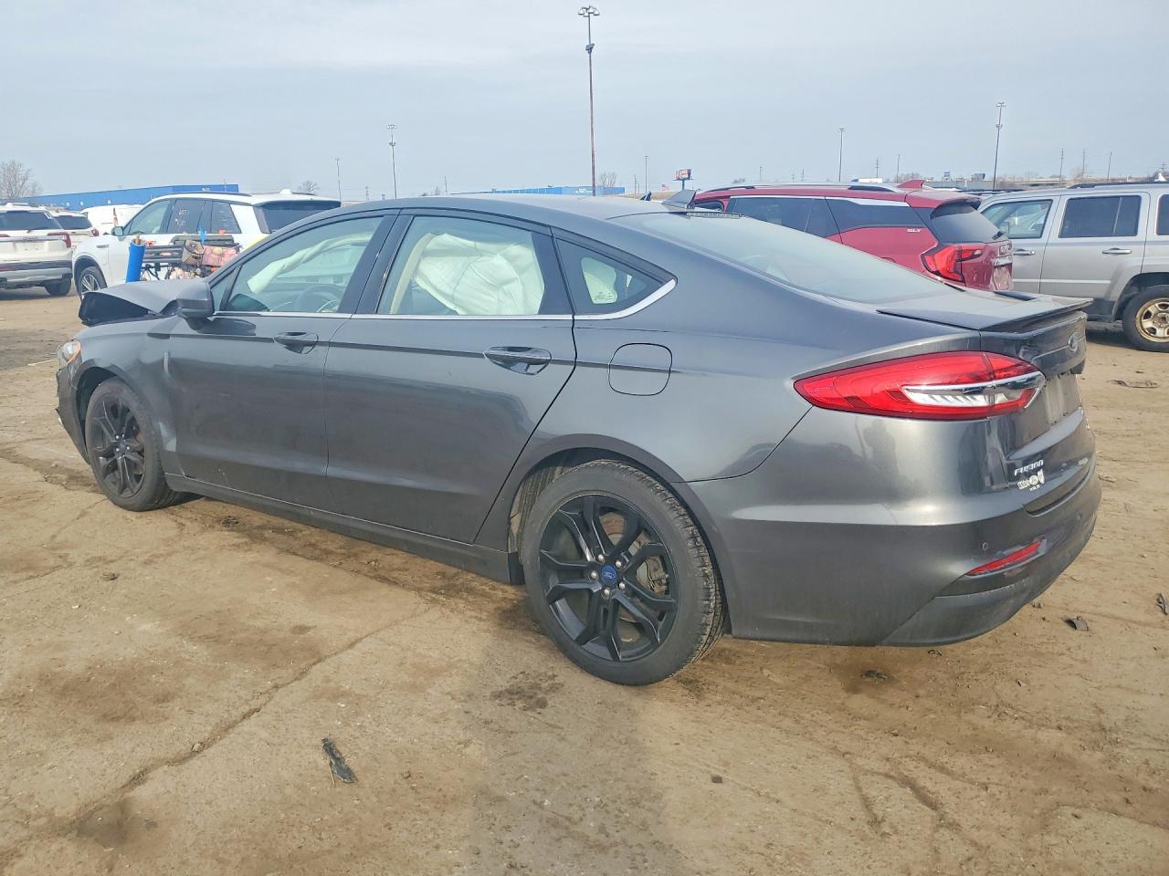 2019 Ford Fusion Se Gray vin: 3FA6P0HD2KR286164