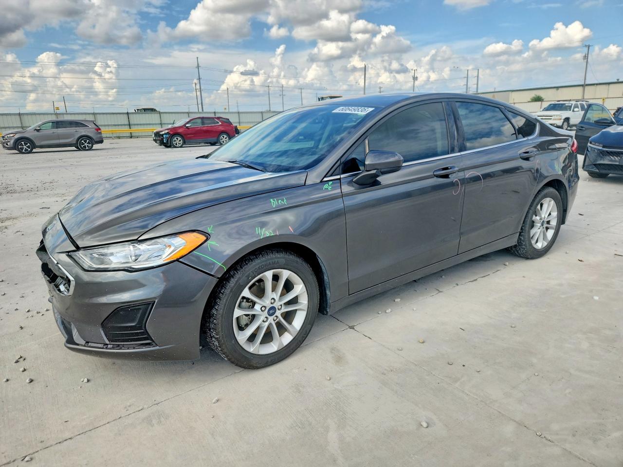 2020 Ford Fusion Se Gray vin: 3FA6P0HD2LR218271